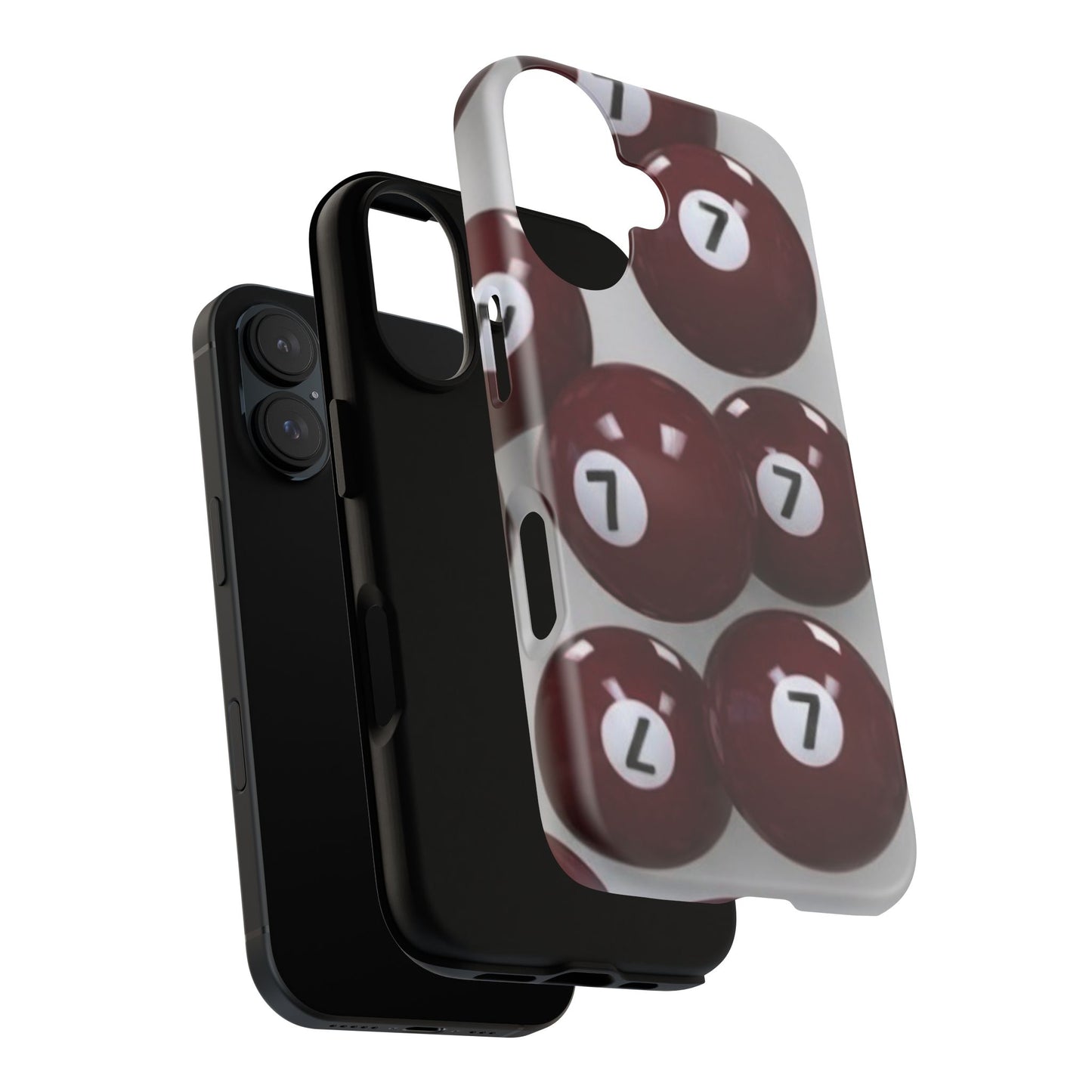 7ball red case Tough Case, scattered 7ball 8ball pool ball case matte or shiny
