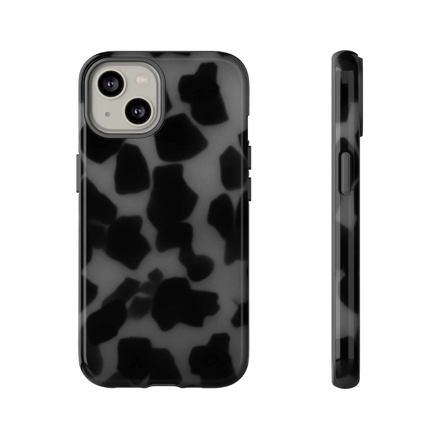 Jumbo tortoise shell Black Stylish Phone Case - Durable Protection, Trendy Design, Gift for Her, Fashion Accessories, Cow Print Phone Cover