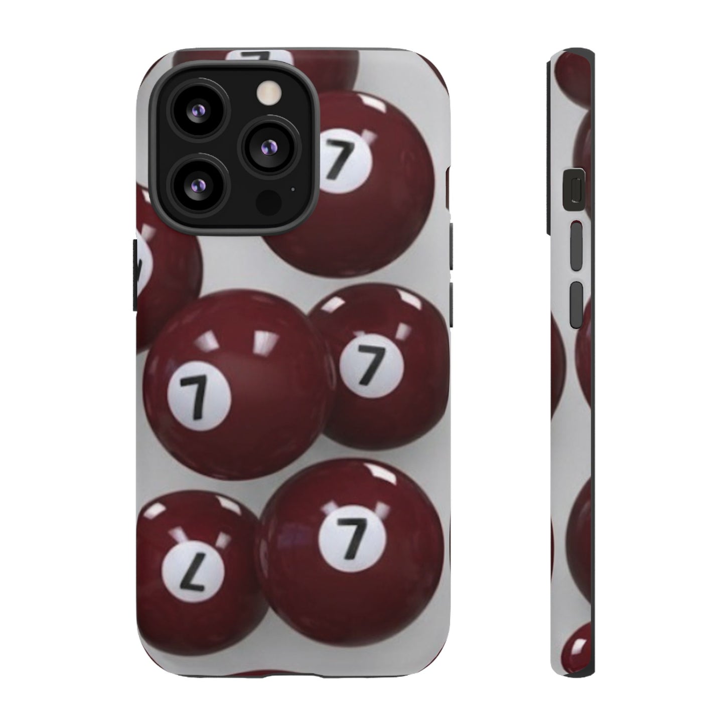 7ball red case Tough Case, scattered 7ball 8ball pool ball case matte or shiny