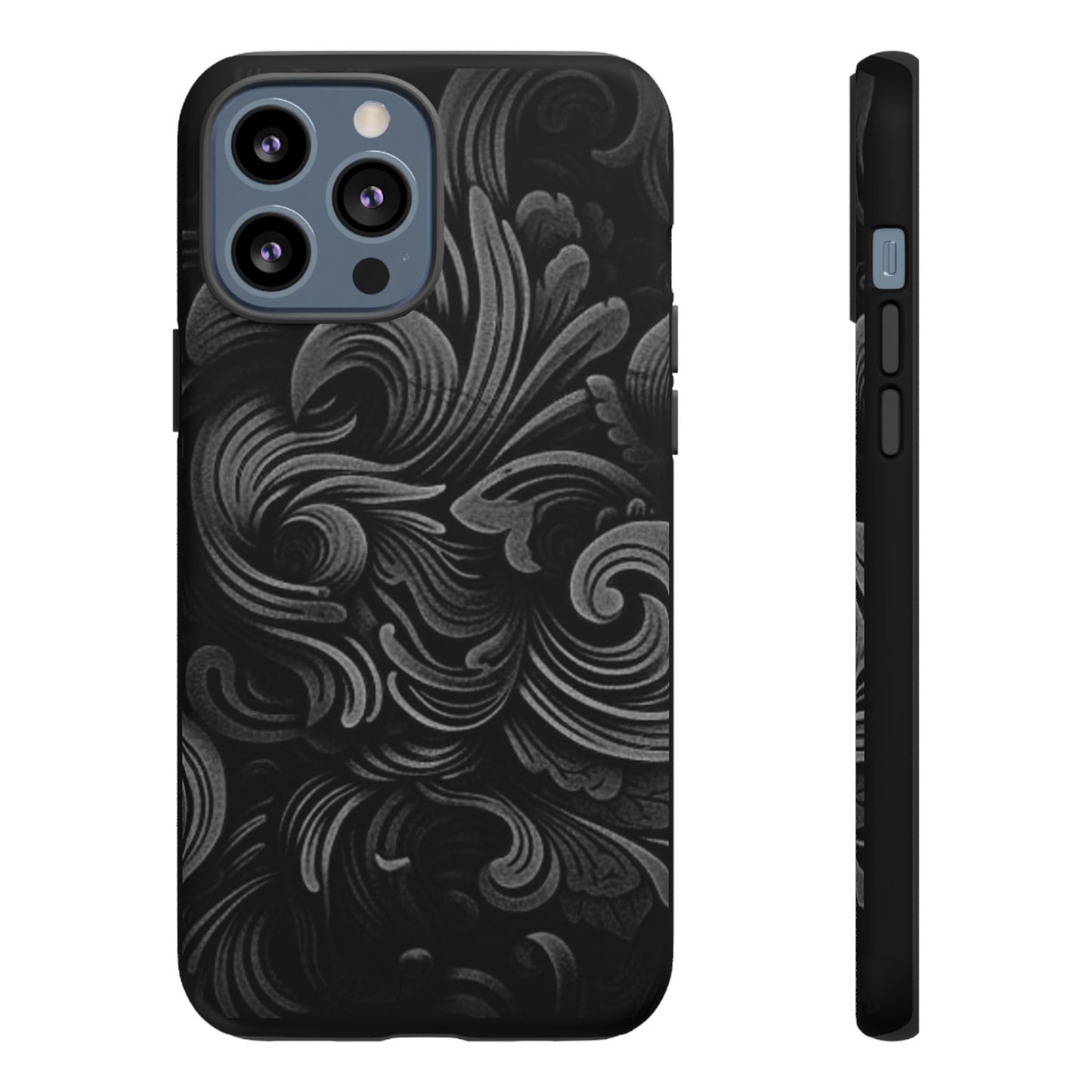 Black fortune Phone Case, Tough Cases, Stylish Phone Cover, Unique Gift for Her, Phone Protection, Floral Design Case
