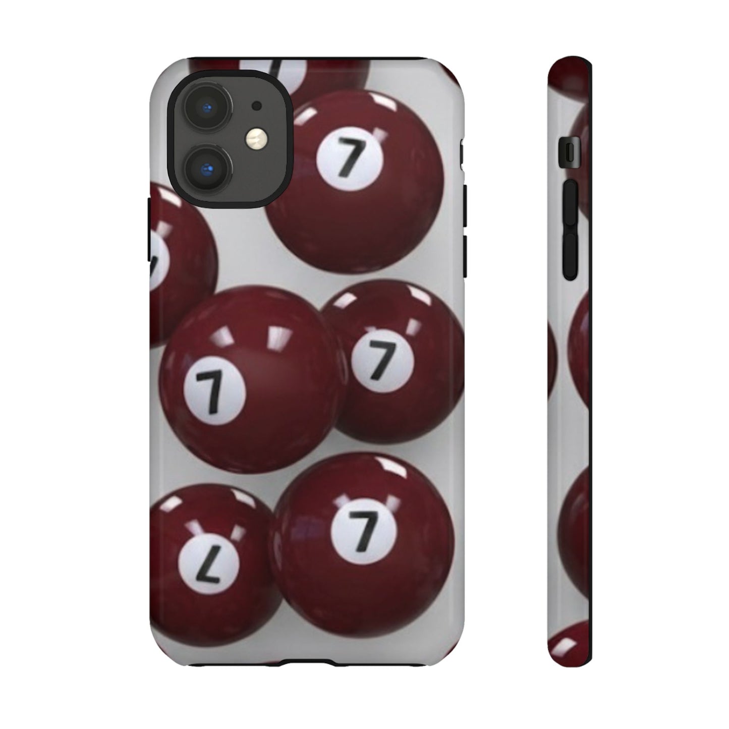 7ball red case Tough Case, scattered 7ball 8ball pool ball case matte or shiny