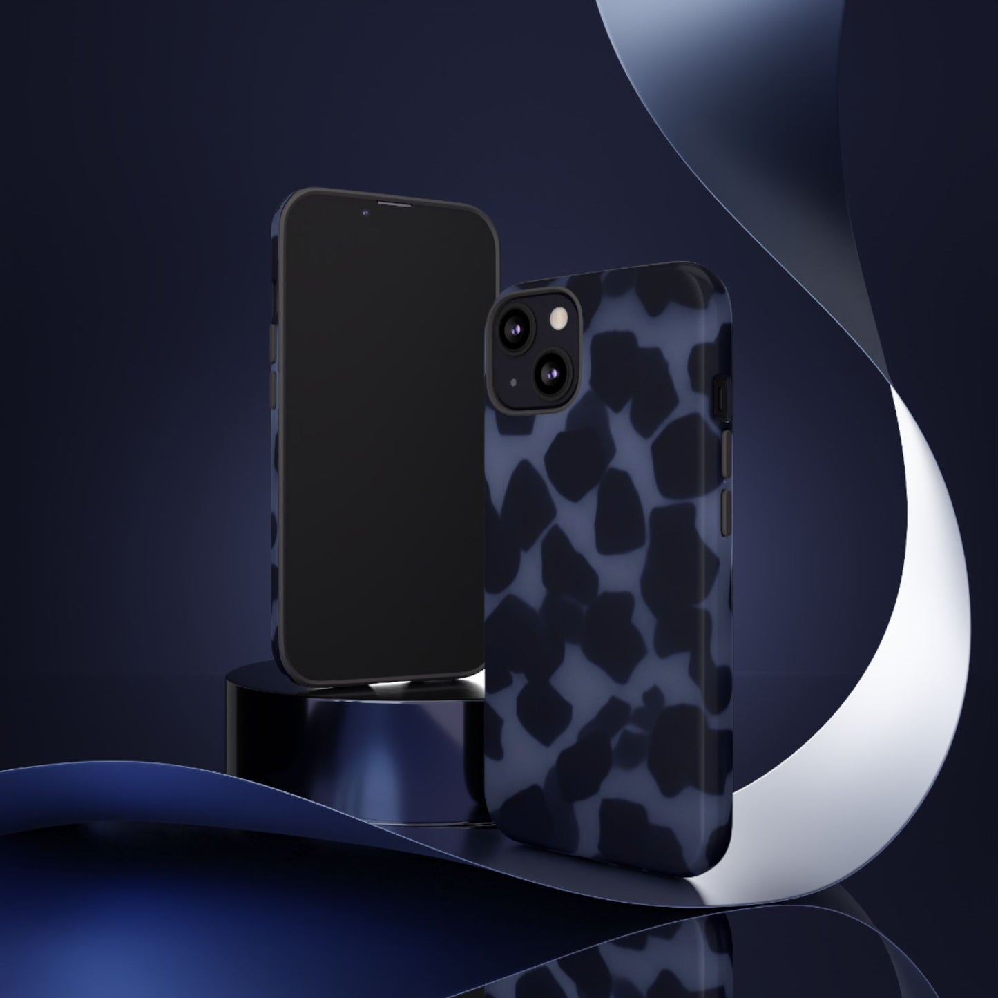 Jumbo Tortoise shell Navy Tuff Phone Case, Tough Cases with Sleek Modern Design for Protection, Gift for Tech Enthusiasts, Perfect for Any Occasion