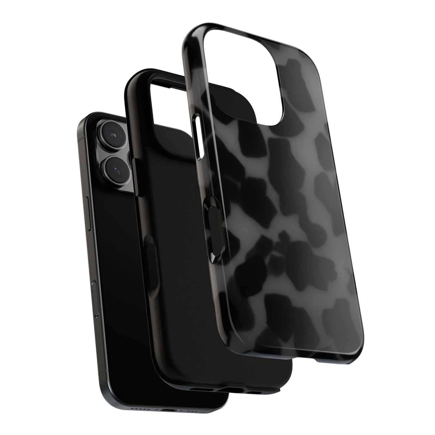 Jumbo tortoise shell Black Stylish Phone Case - Durable Protection, Trendy Design, Gift for Her, Fashion Accessories, Cow Print Phone Cover