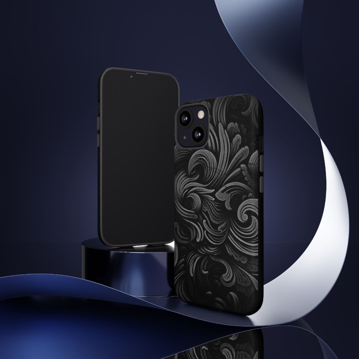 Black fortune Phone Case, Tough Cases, Stylish Phone Cover, Unique Gift for Her, Phone Protection, Floral Design Case