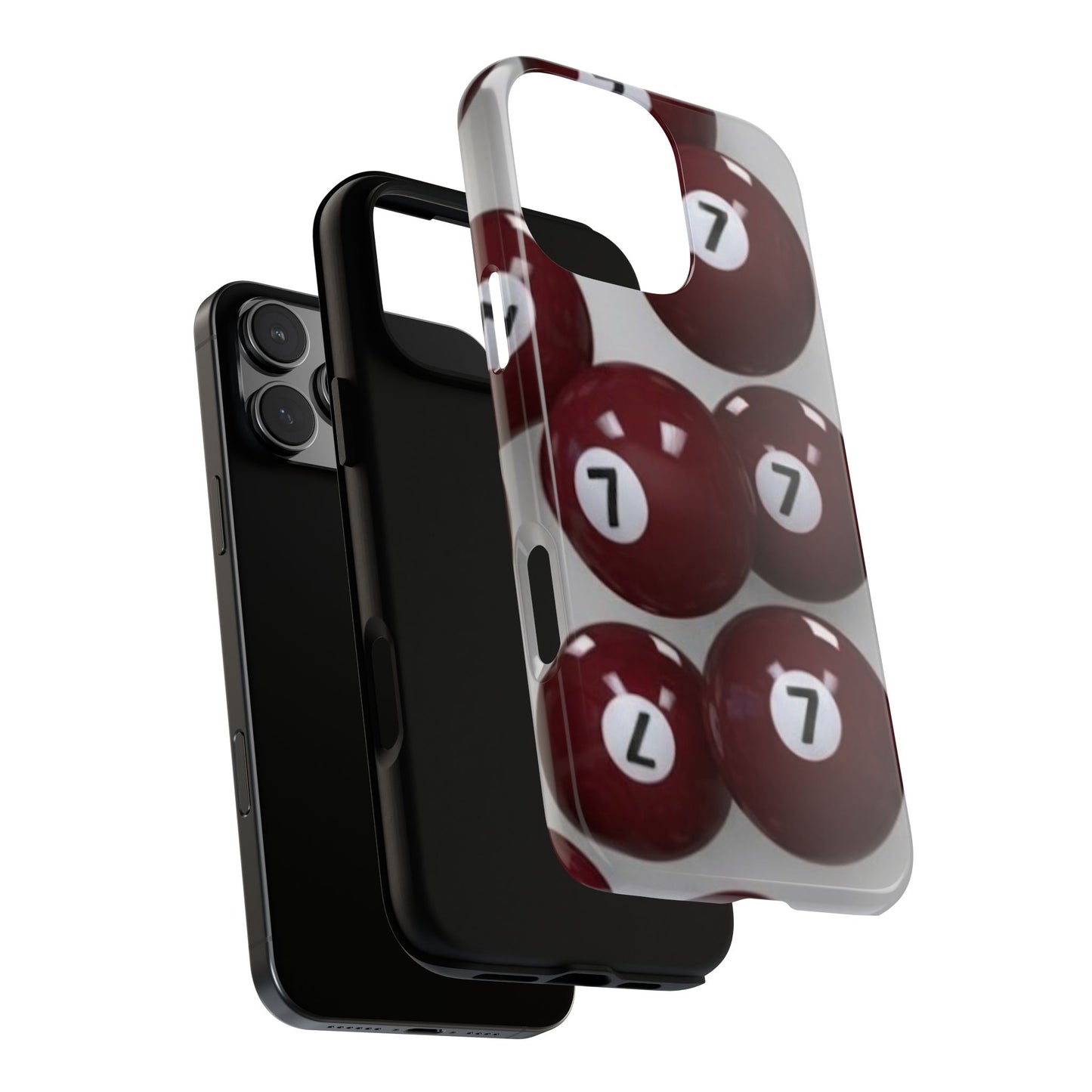7ball red case Tough Case, scattered 7ball 8ball pool ball case matte or shiny