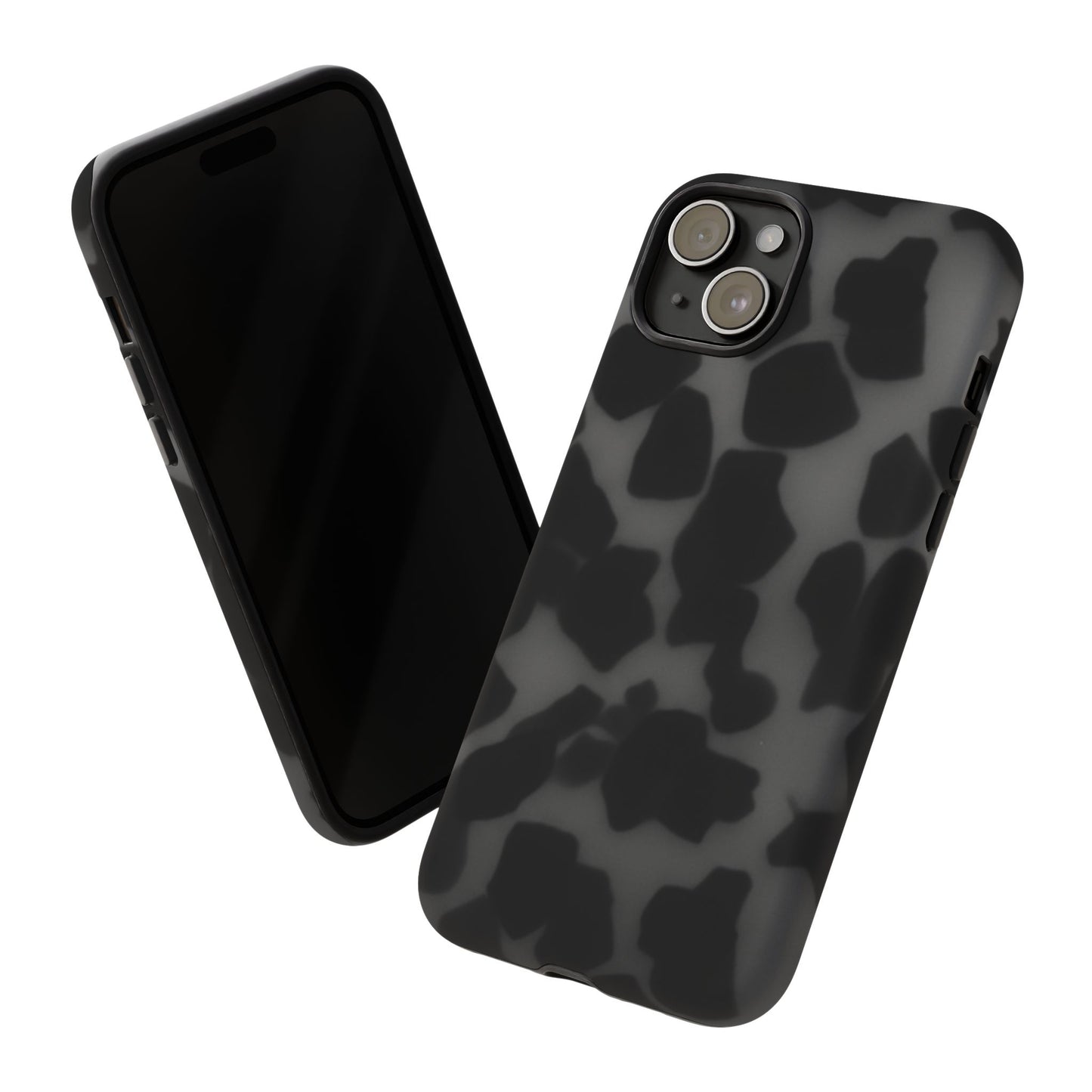 Jumbo tortoise shell Black Stylish Phone Case - Durable Protection, Trendy Design, Gift for Her, Fashion Accessories, Cow Print Phone Cover