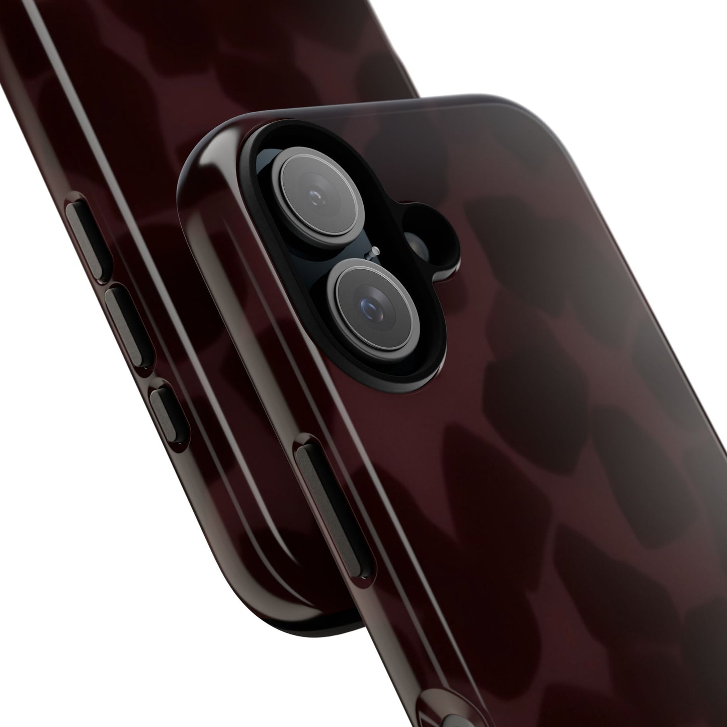 Maroon Jumbo Tortoise shell Stylish Phone Cases, Durable Phone Cover, Cheetah Print Case, Trendy Mobile Accessories, Unique Gift Ideas