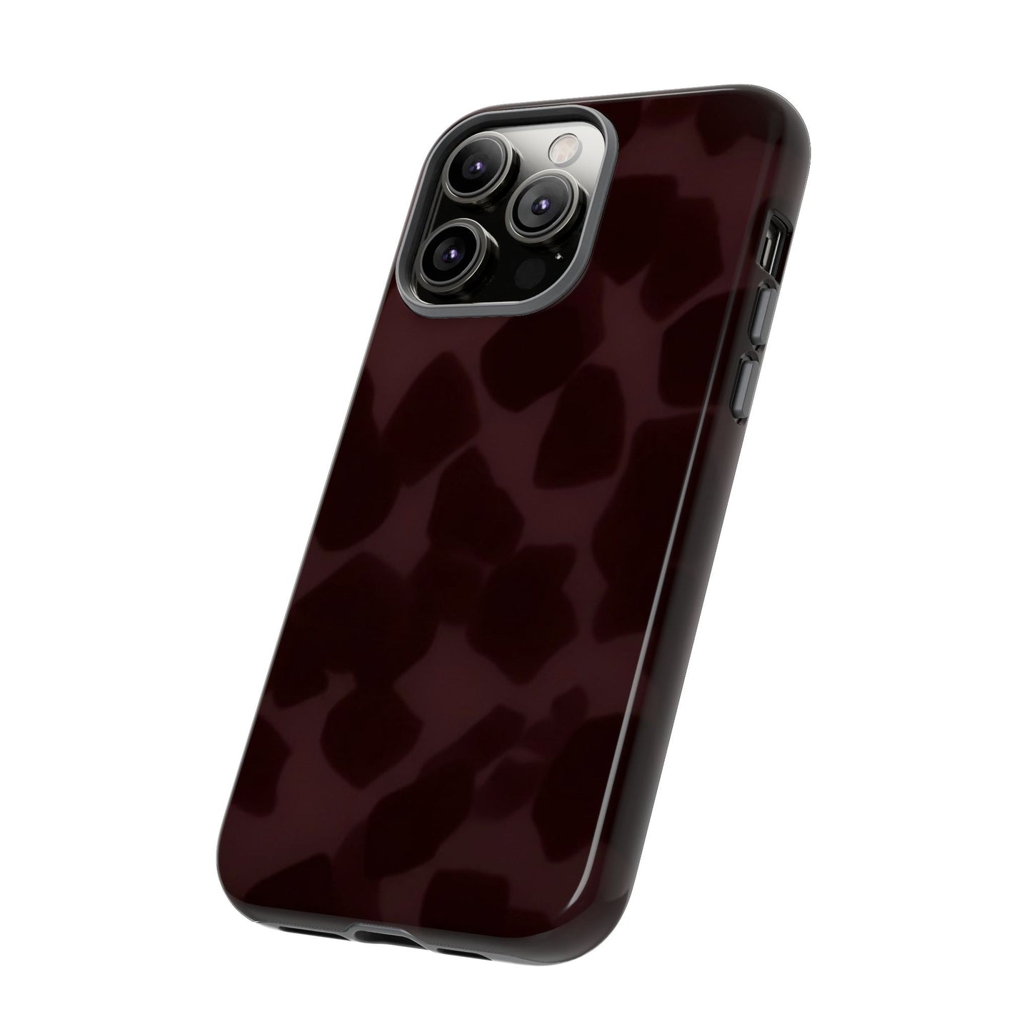 Maroon Jumbo Tortoise shell Stylish Phone Cases, Durable Phone Cover, Cheetah Print Case, Trendy Mobile Accessories, Unique Gift Ideas