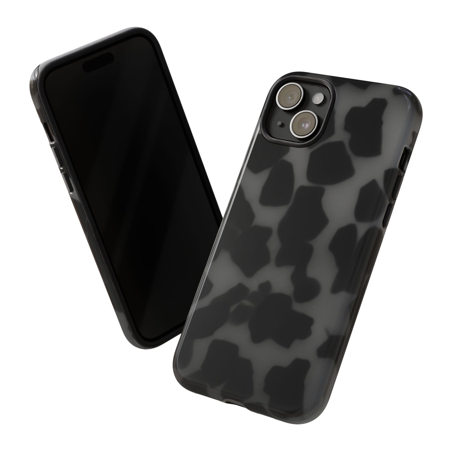 Jumbo tortoise shell Black Stylish Phone Case - Durable Protection, Trendy Design, Gift for Her, Fashion Accessories, Cow Print Phone Cover