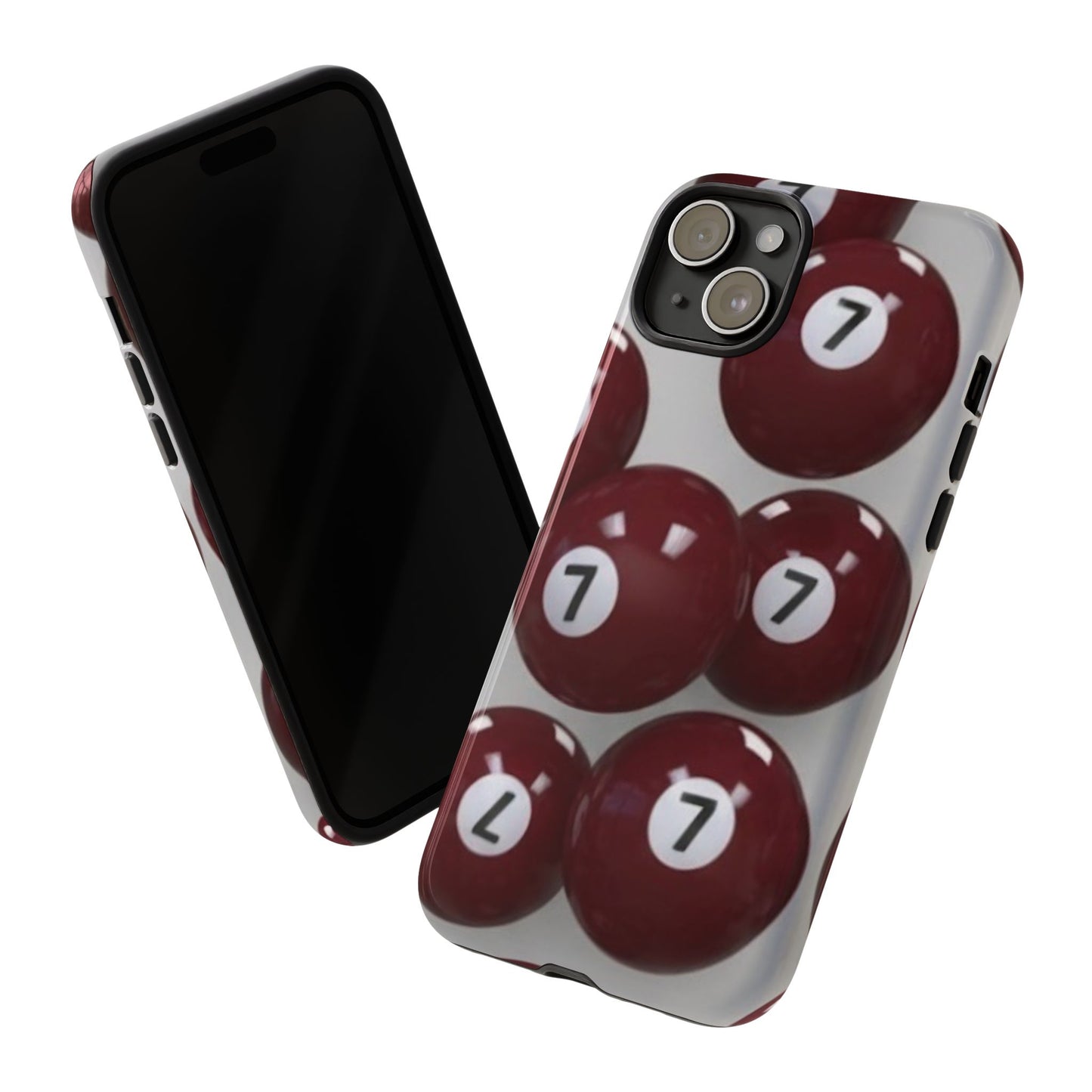 7ball red case Tough Case, scattered 7ball 8ball pool ball case matte or shiny