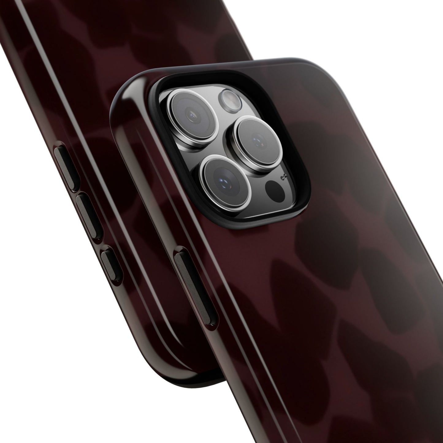Maroon Jumbo Tortoise shell Stylish Phone Cases, Durable Phone Cover, Cheetah Print Case, Trendy Mobile Accessories, Unique Gift Ideas
