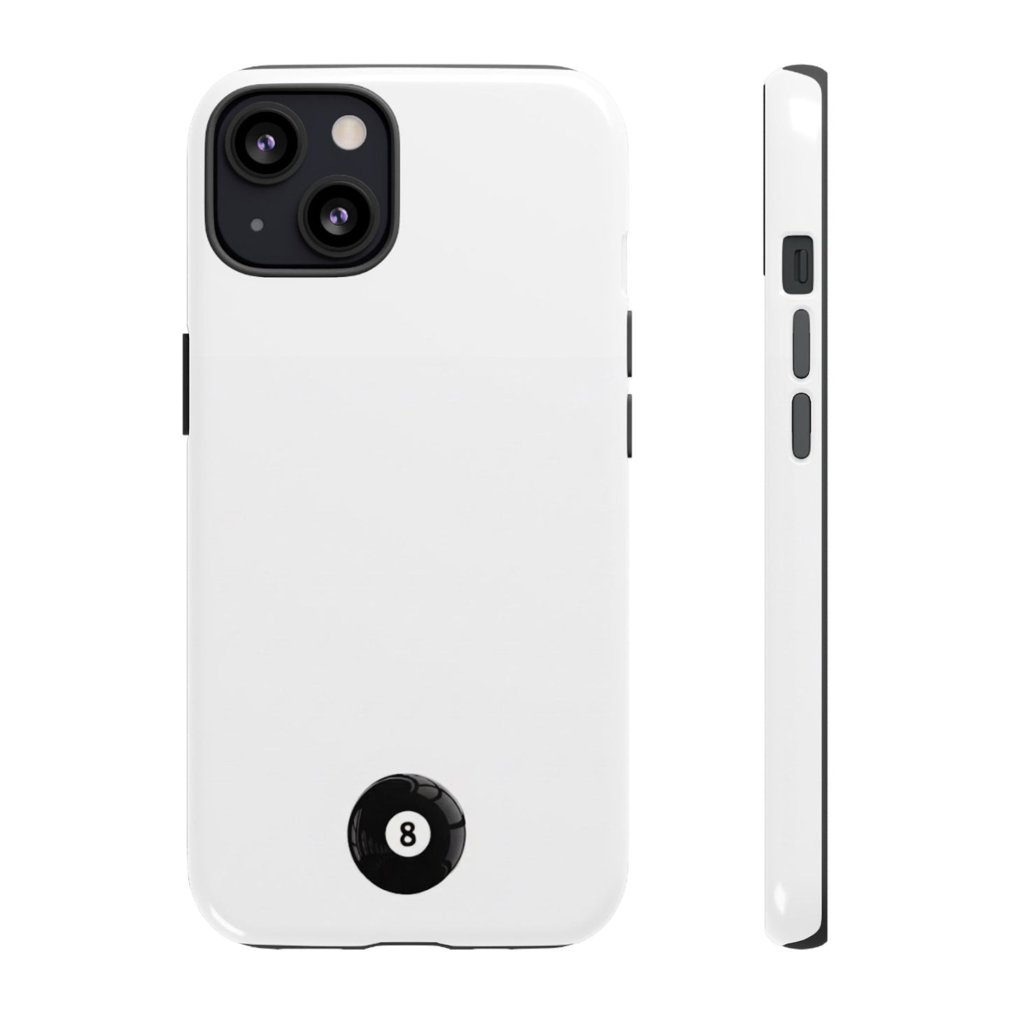 Small 8ball Centered Tough Case, amazing gifts for him, her White phone case