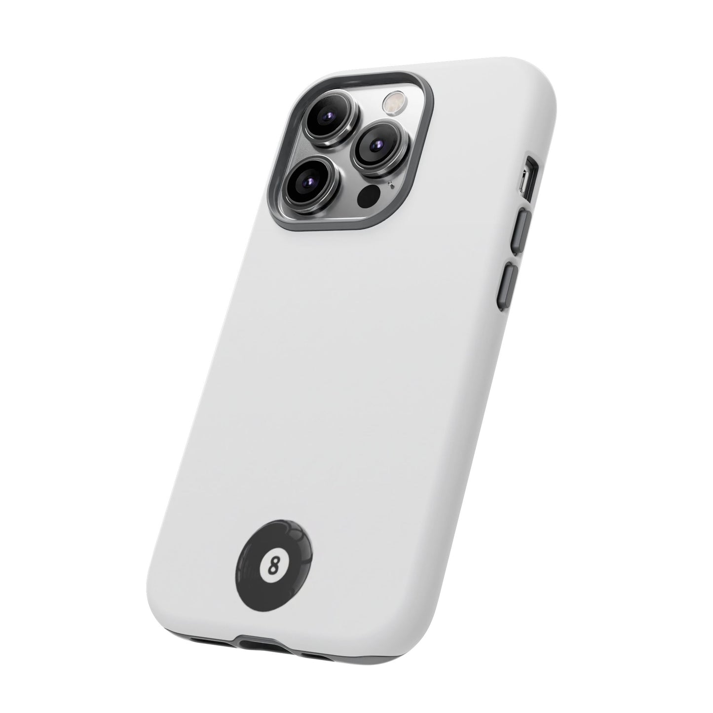 Small 8ball Centered Tough Case, amazing gifts for him, her White phone case