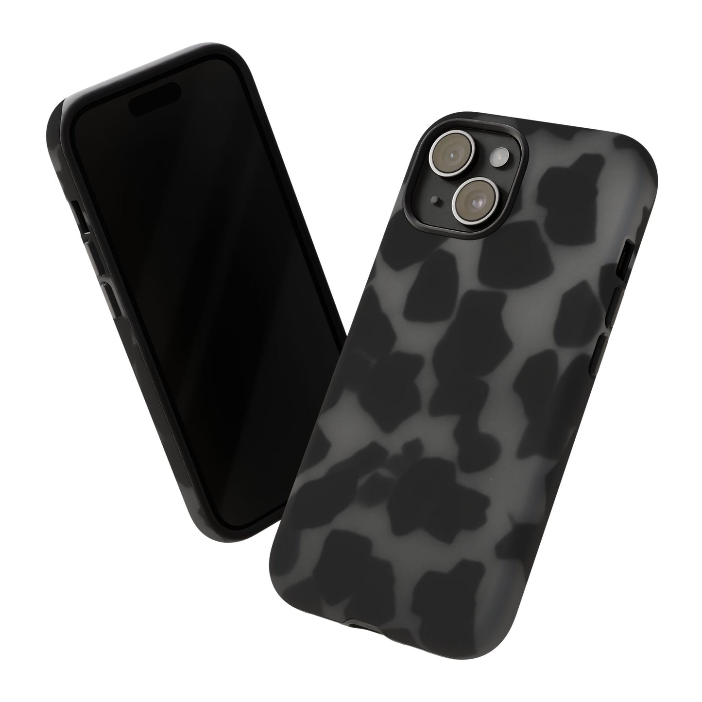 Jumbo tortoise shell Black Stylish Phone Case - Durable Protection, Trendy Design, Gift for Her, Fashion Accessories, Cow Print Phone Cover