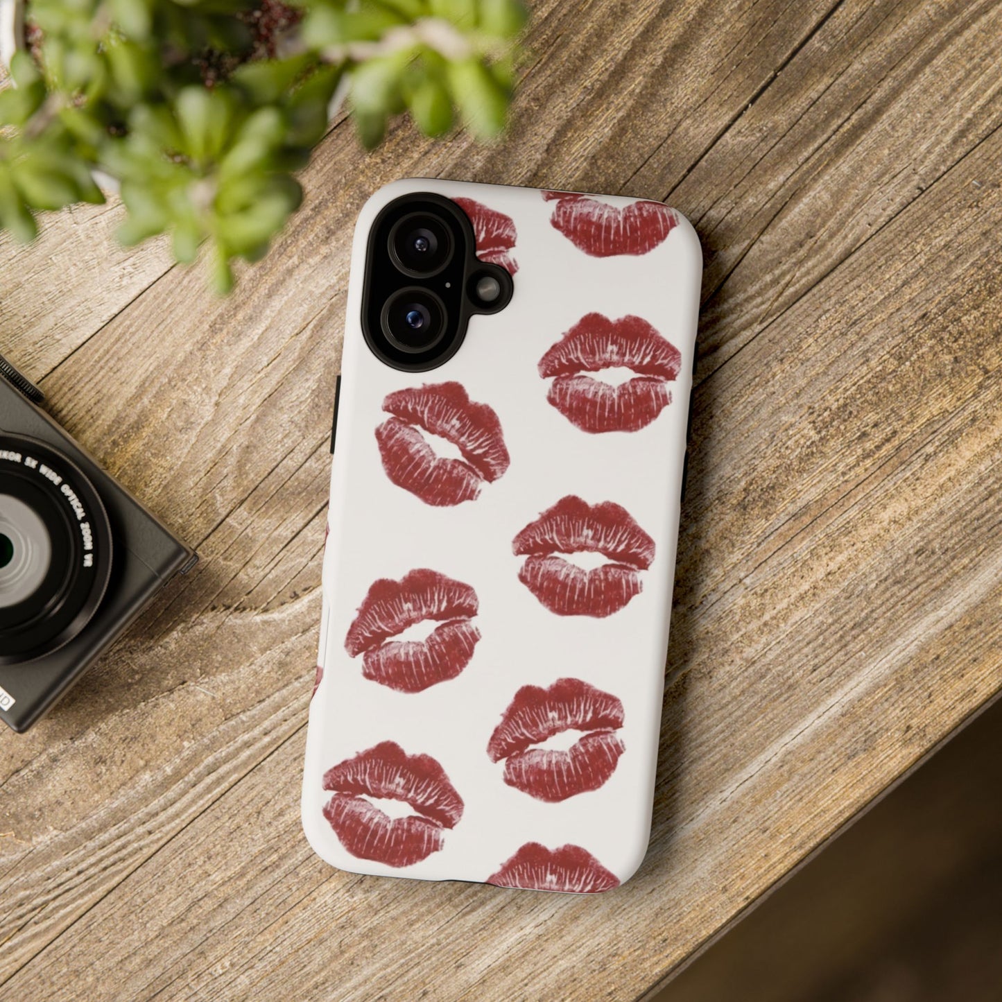 Kiss Mark Phone Case - Stylish Tough Cases for Couples, Valentine’s Day Gifts, Trendy Mobile Accessories, Chic Phone Covers