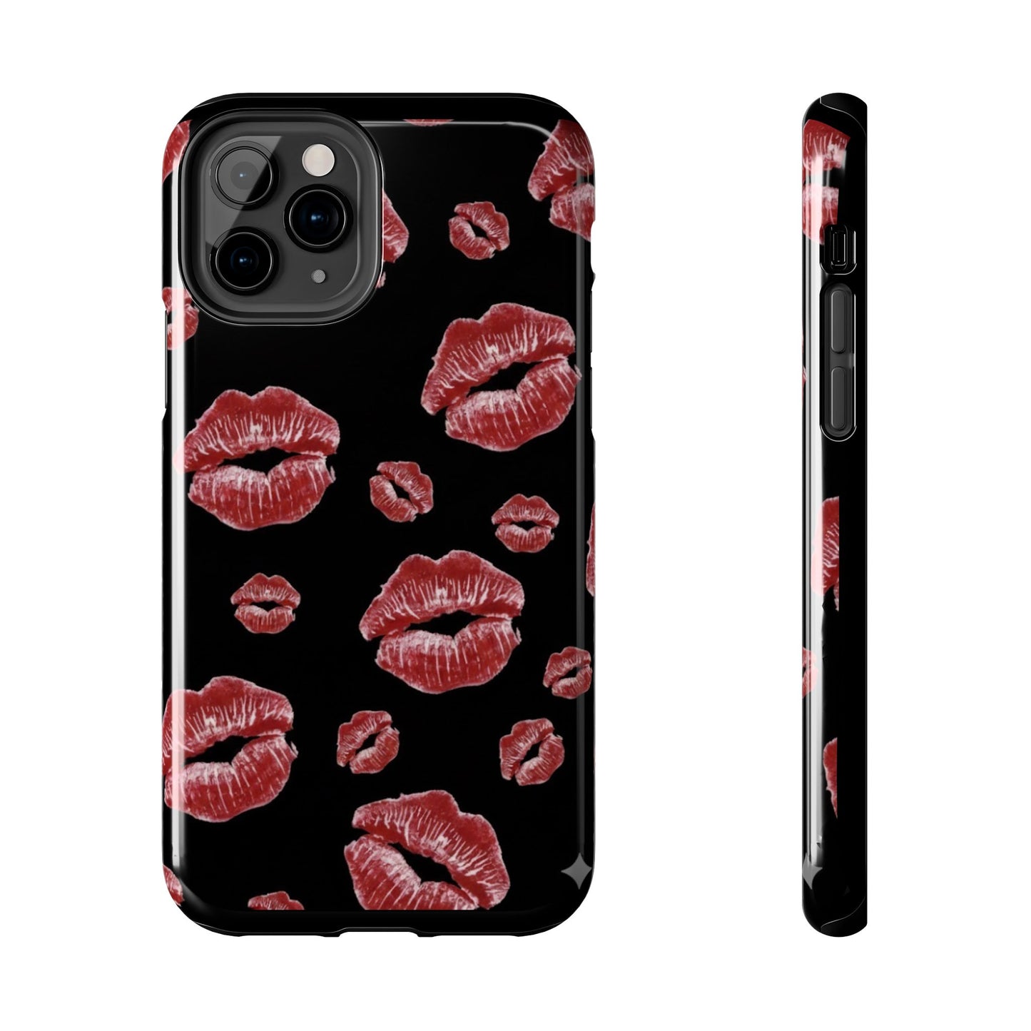Kiss-Print Tough Phone Cases | Glamorous Protection, Unique Gift, Trendy Accessory, Valentine's Day, Stylish Gift for Her
