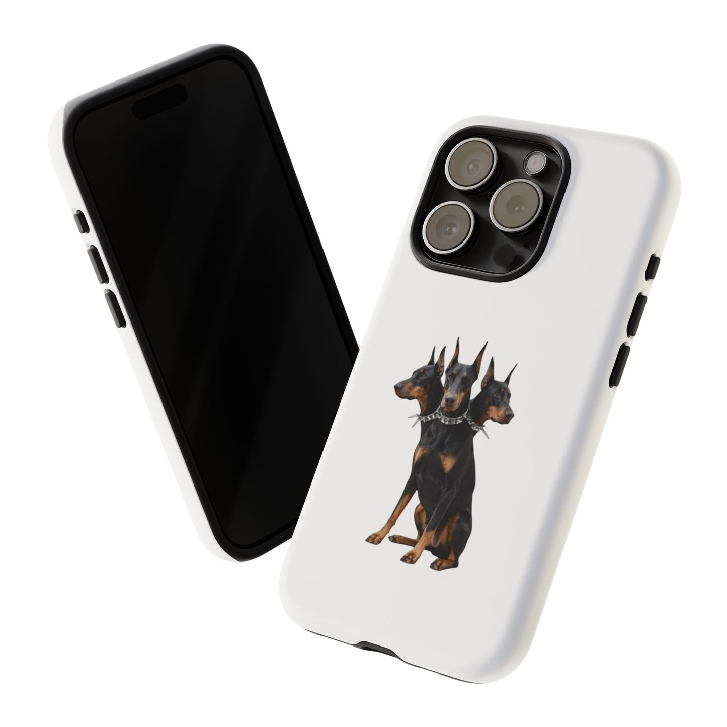 Doberman triple head tough case, Design | Perfect Gift for Dog Lovers, Pet Owners, Animal Enthusiasts, Birthdays, Christmas, Everyday Use