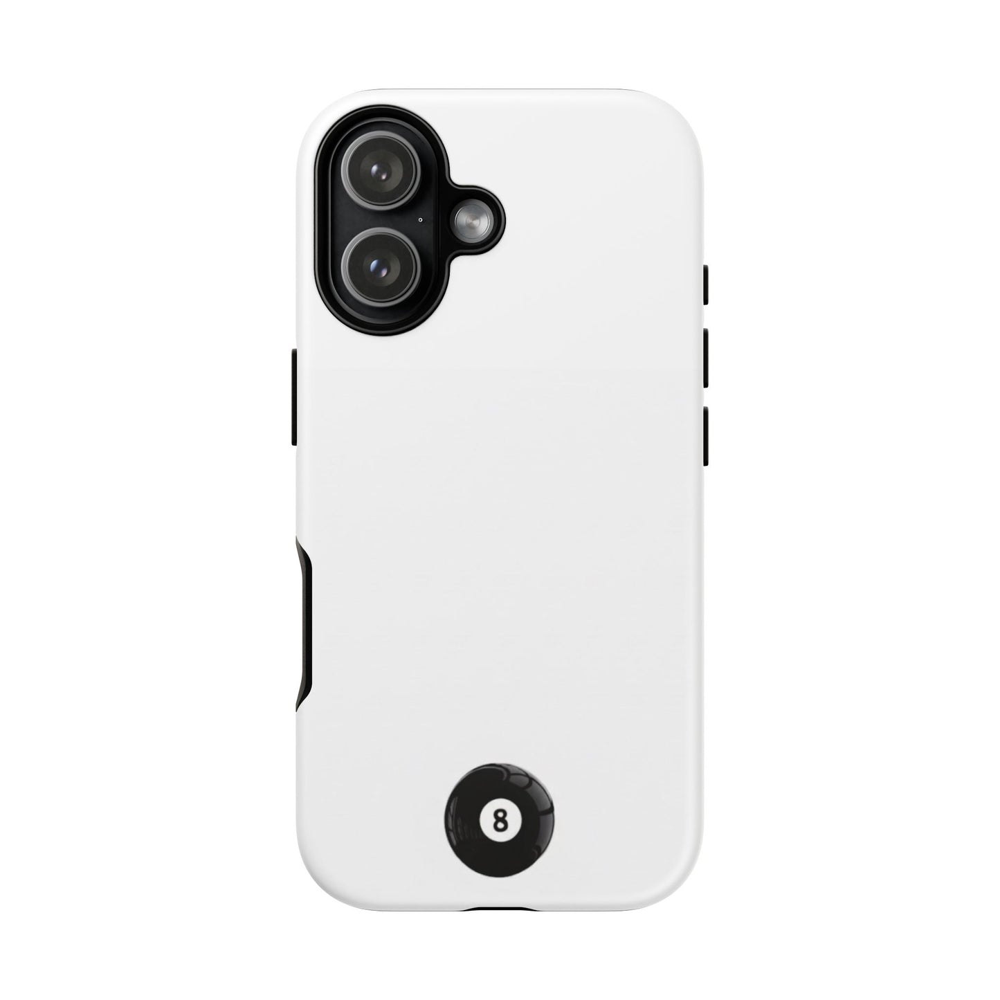 Small 8ball Centered Tough Case, amazing gifts for him, her White phone case