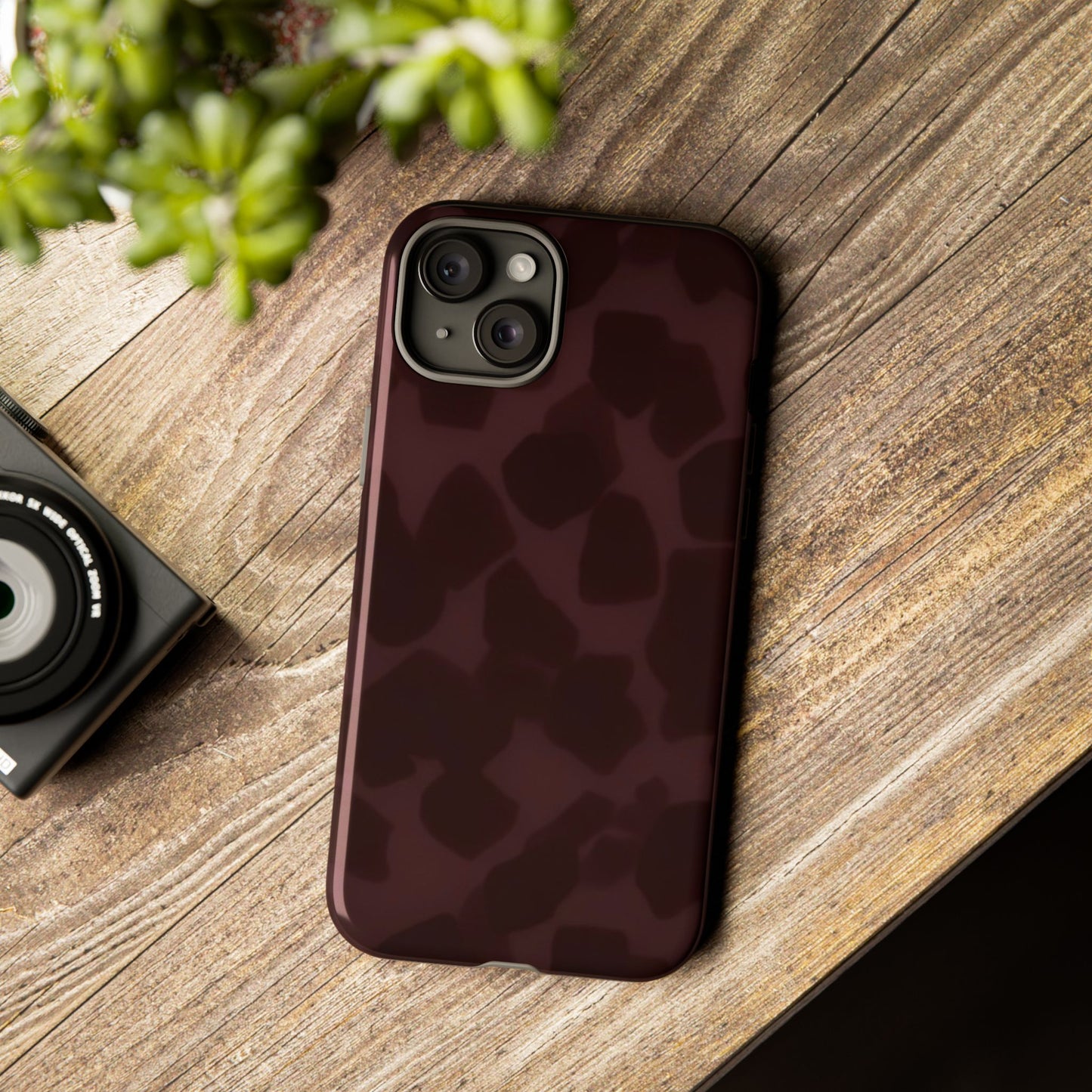 Maroon Jumbo Tortoise shell Stylish Phone Cases, Durable Phone Cover, Cheetah Print Case, Trendy Mobile Accessories, Unique Gift Ideas