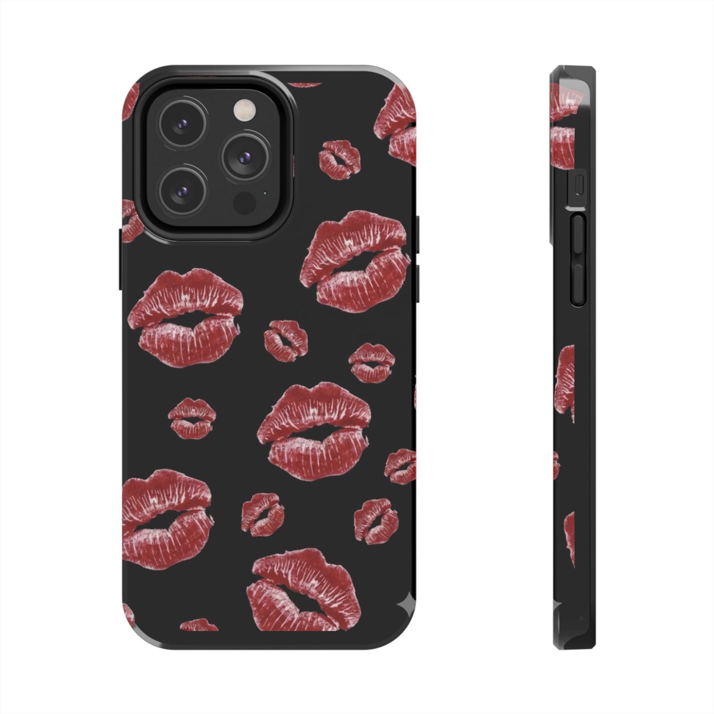 Kiss-Print Tough Phone Cases | Glamorous Protection, Unique Gift, Trendy Accessory, Valentine's Day, Stylish Gift for Her