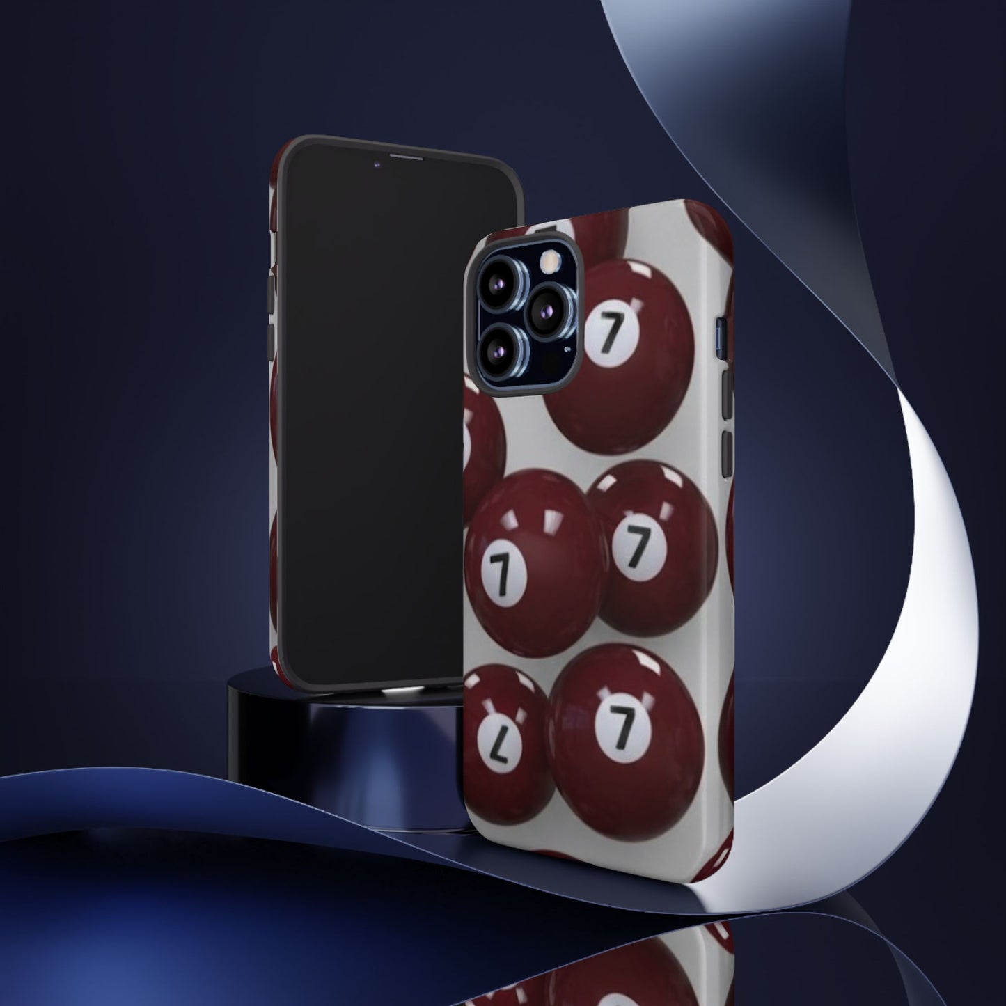 7ball red case Tough Case, scattered 7ball 8ball pool ball case matte or shiny