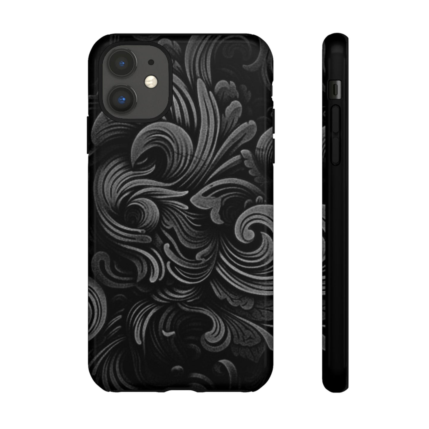 Black fortune Phone Case, Tough Cases, Stylish Phone Cover, Unique Gift for Her, Phone Protection, Floral Design Case