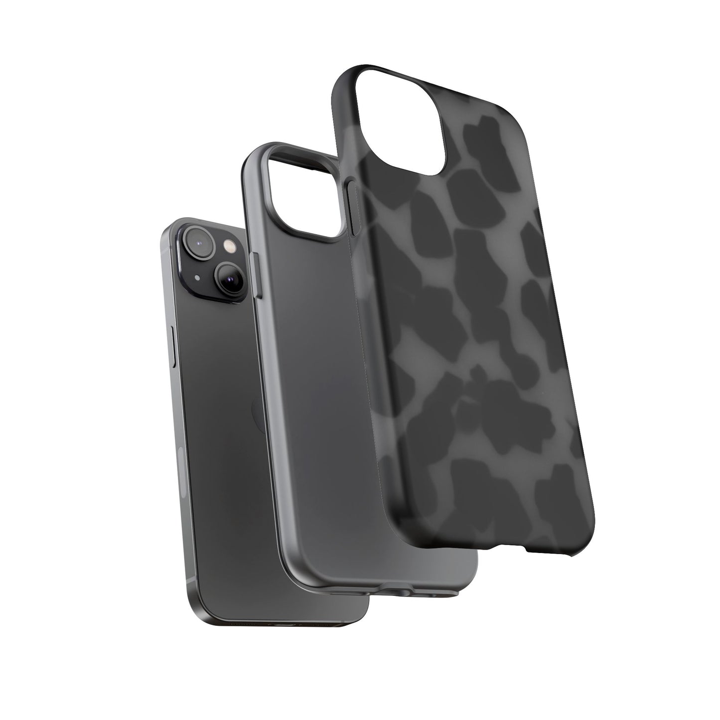 Jumbo tortoise shell Black Stylish Phone Case - Durable Protection, Trendy Design, Gift for Her, Fashion Accessories, Cow Print Phone Cover