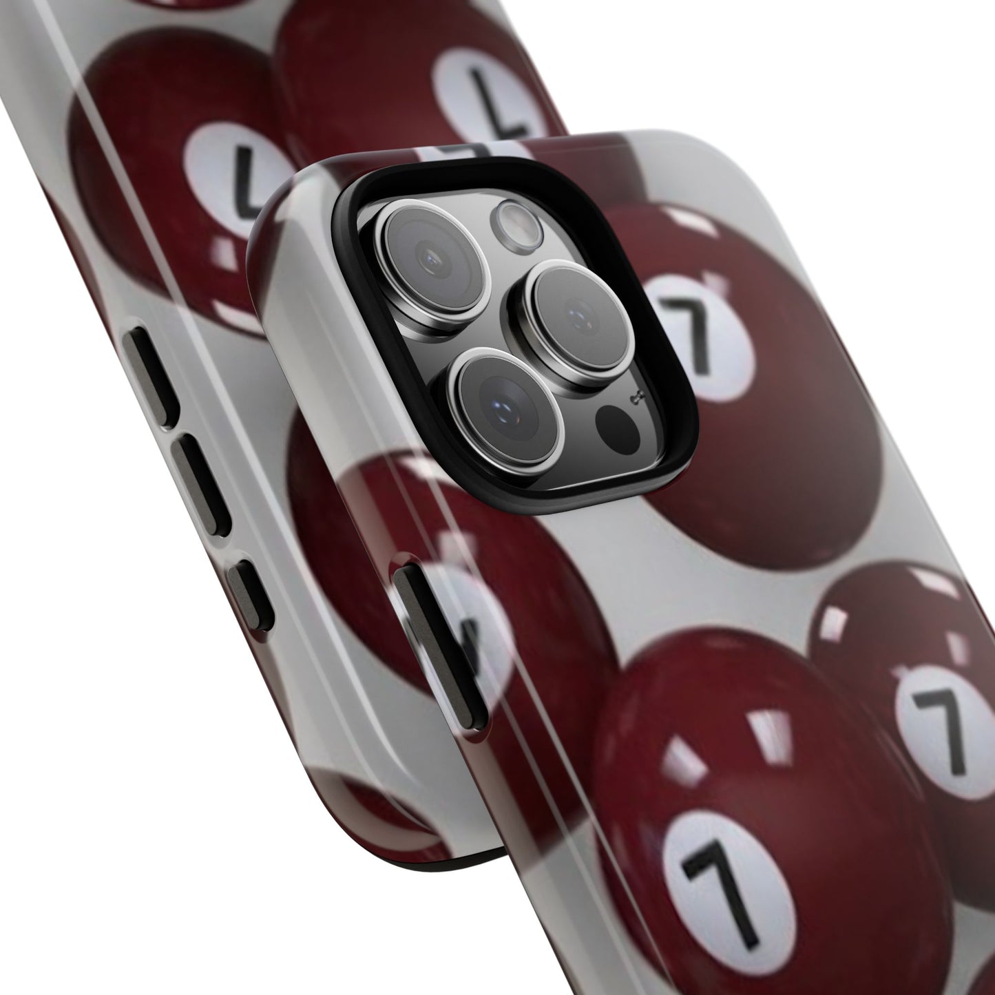 7ball red case Tough Case, scattered 7ball 8ball pool ball case matte or shiny