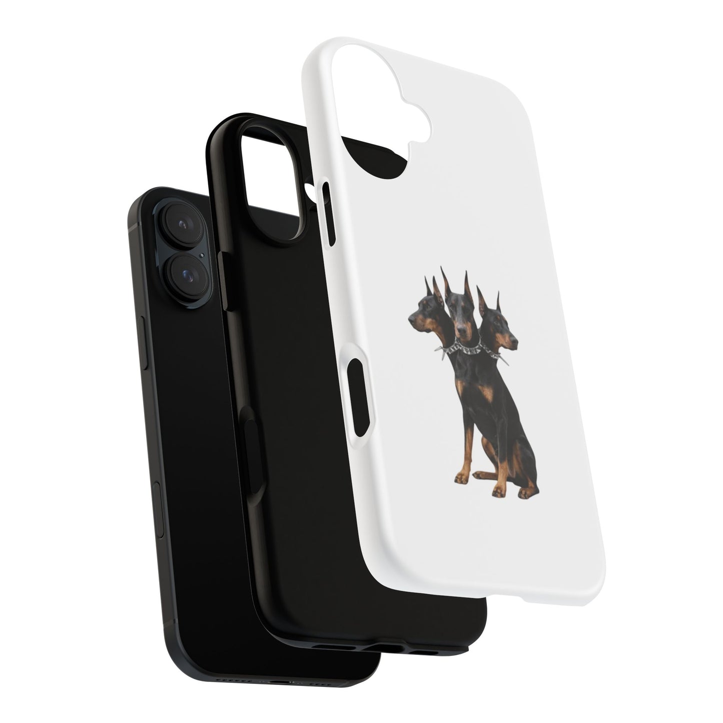 Doberman triple head tough case, Design | Perfect Gift for Dog Lovers, Pet Owners, Animal Enthusiasts, Birthdays, Christmas, Everyday Use
