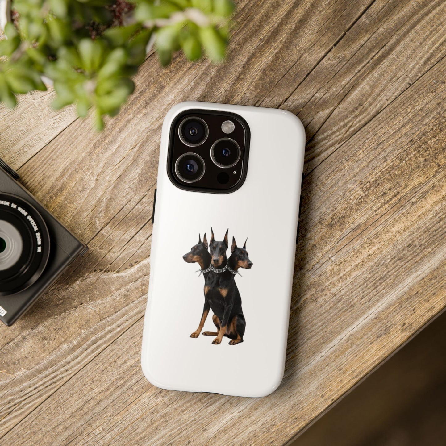 Doberman triple head tough case, Design | Perfect Gift for Dog Lovers, Pet Owners, Animal Enthusiasts, Birthdays, Christmas, Everyday Use