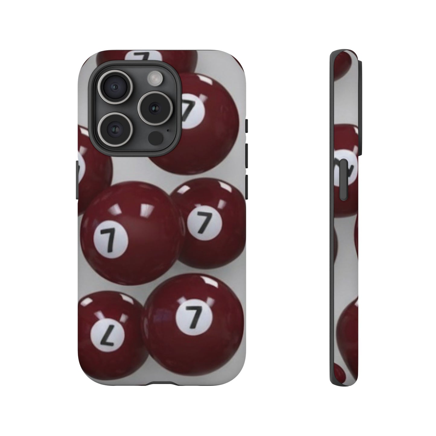 7ball red case Tough Case, scattered 7ball 8ball pool ball case matte or shiny