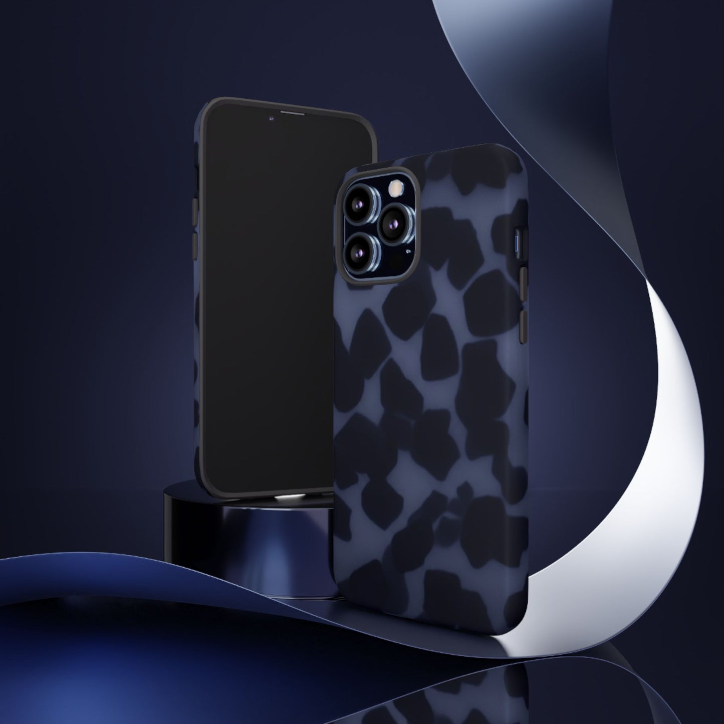 Jumbo Tortoise shell Navy Tuff Phone Case, Tough Cases with Sleek Modern Design for Protection, Gift for Tech Enthusiasts, Perfect for Any Occasion