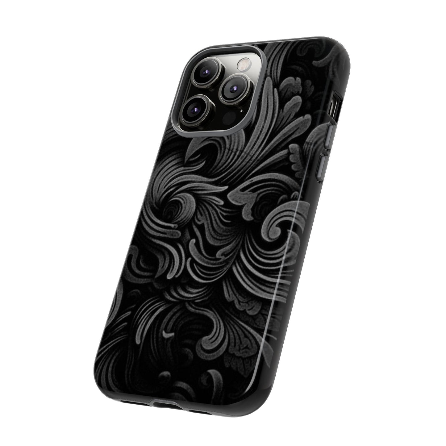 Black fortune Phone Case, Tough Cases, Stylish Phone Cover, Unique Gift for Her, Phone Protection, Floral Design Case