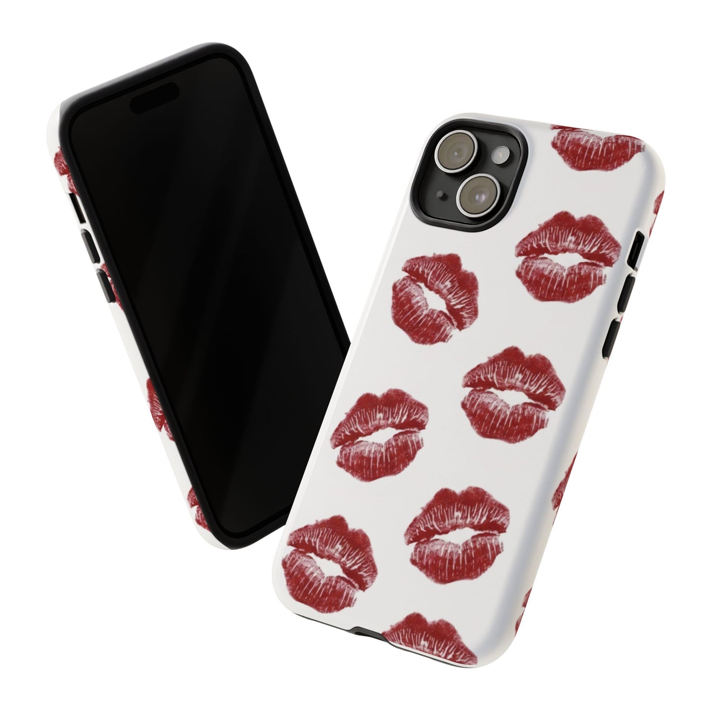 Kiss Mark Phone Case - Stylish Tough Cases for Couples, Valentine’s Day Gifts, Trendy Mobile Accessories, Chic Phone Covers