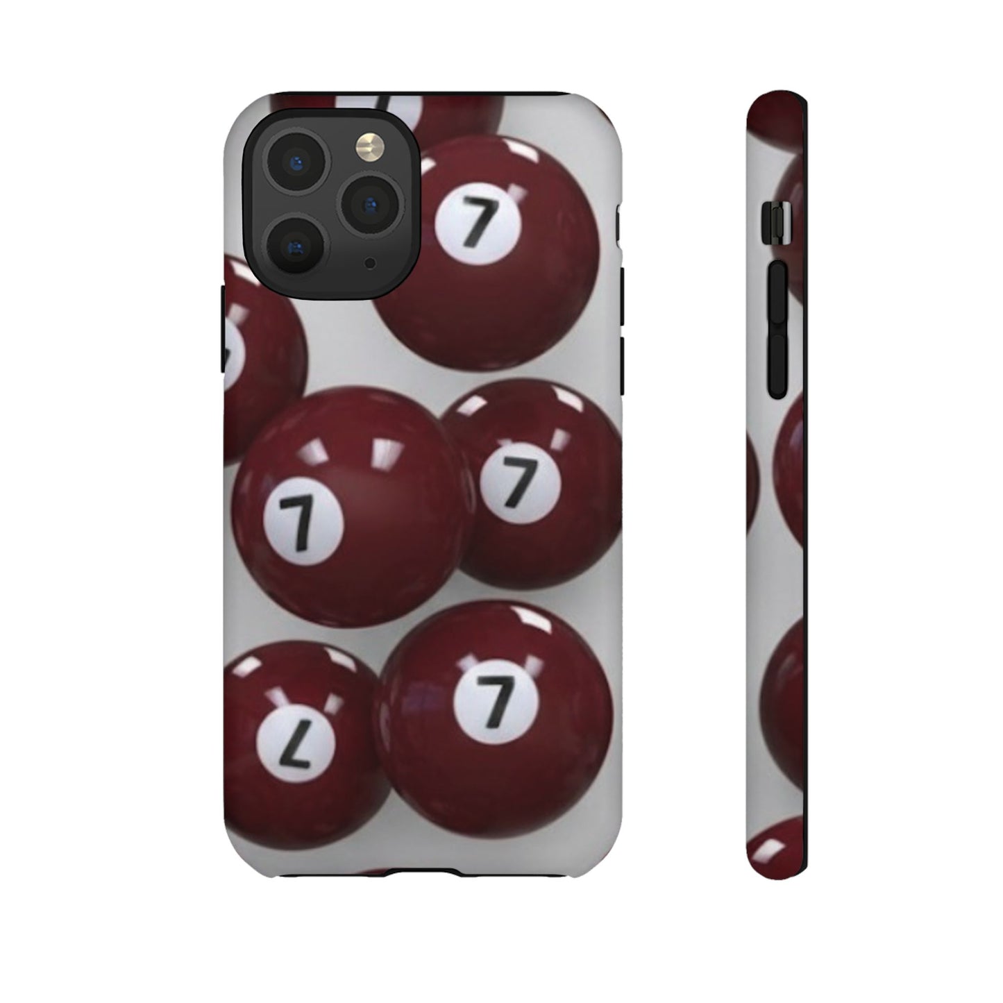7ball red case Tough Case, scattered 7ball 8ball pool ball case matte or shiny