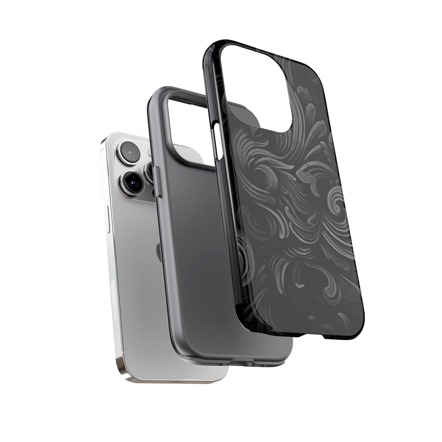 Black fortune Phone Case, Tough Cases, Stylish Phone Cover, Unique Gift for Her, Phone Protection, Floral Design Case