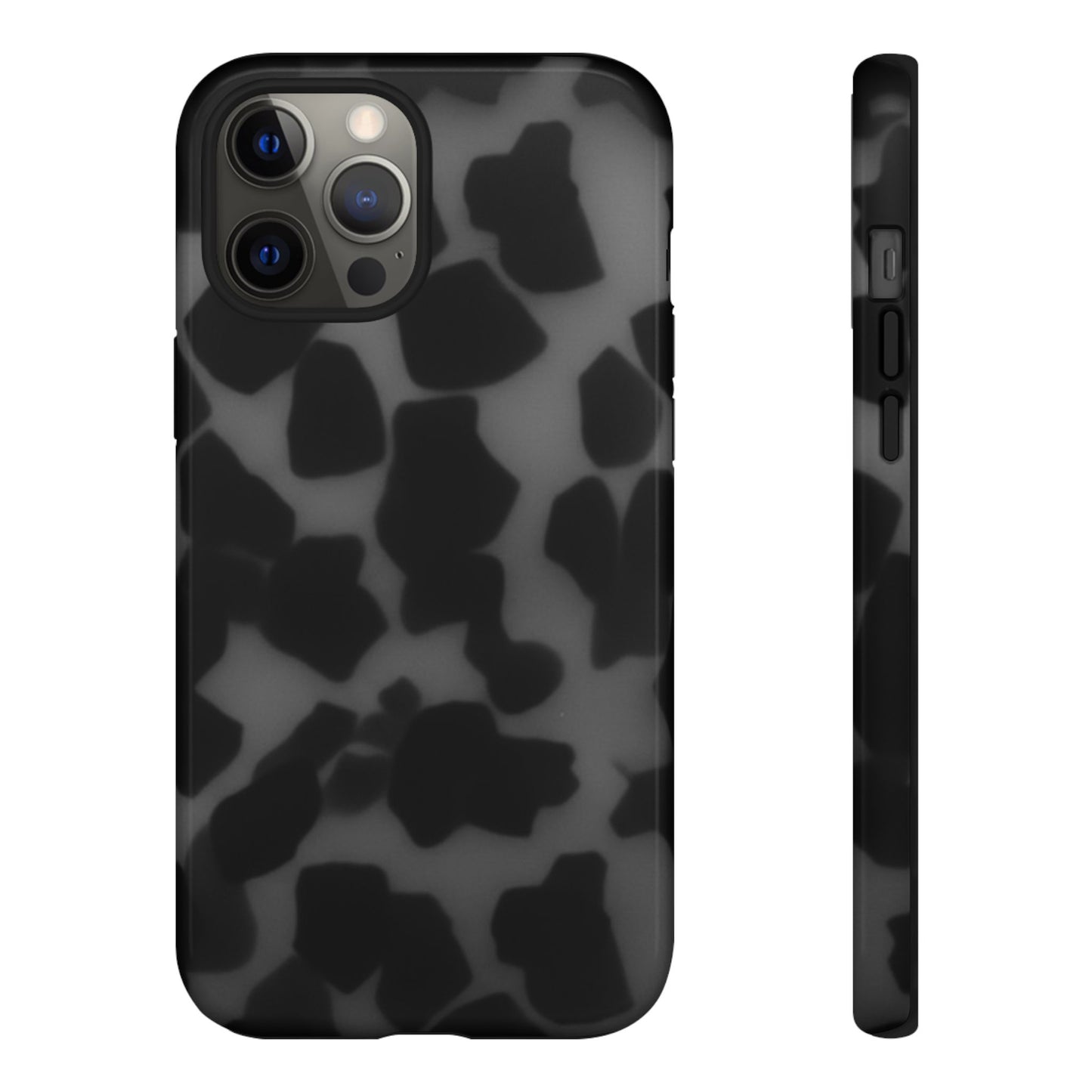Jumbo tortoise shell Black Stylish Phone Case - Durable Protection, Trendy Design, Gift for Her, Fashion Accessories, Cow Print Phone Cover