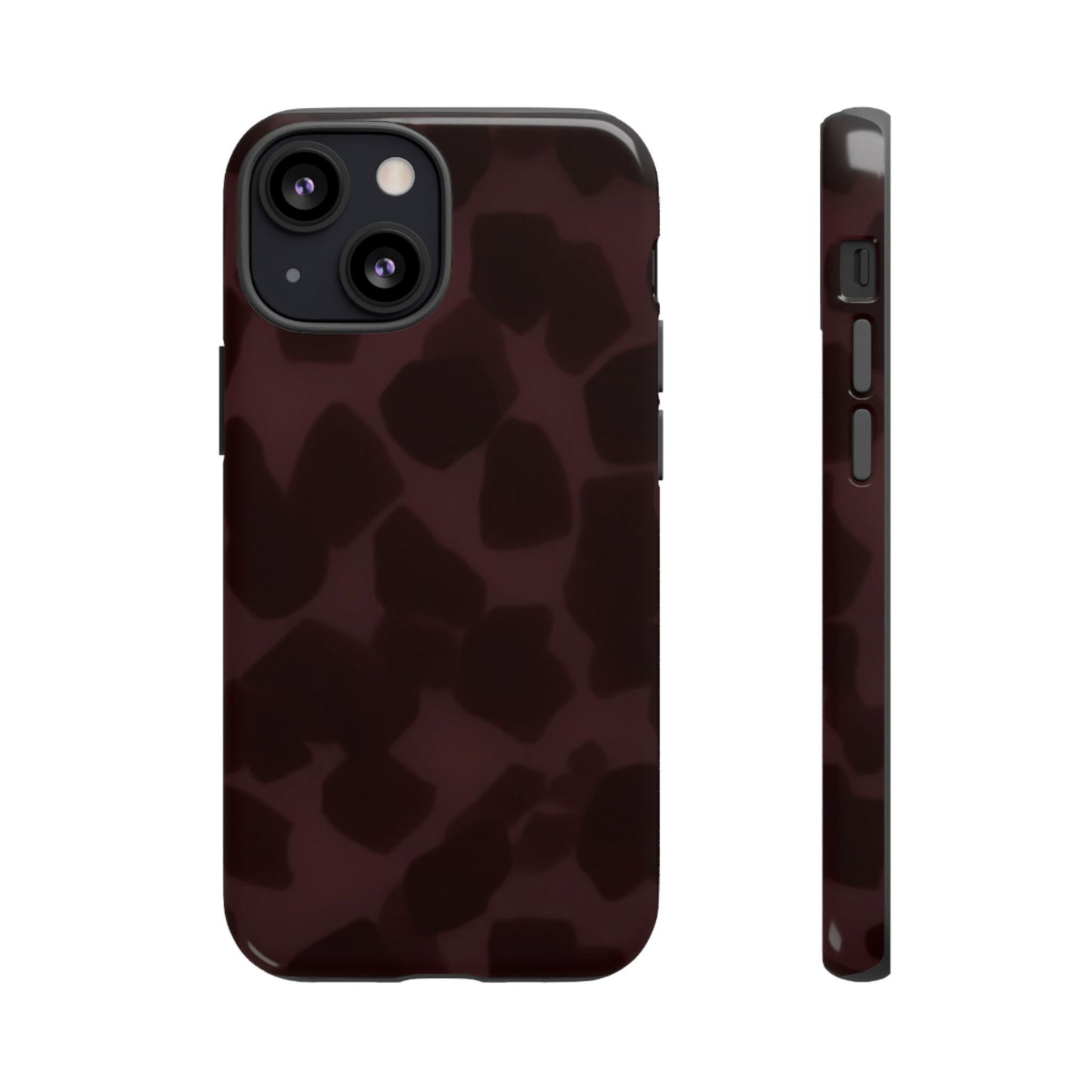 Maroon Jumbo Tortoise shell Stylish Phone Cases, Durable Phone Cover, Cheetah Print Case, Trendy Mobile Accessories, Unique Gift Ideas