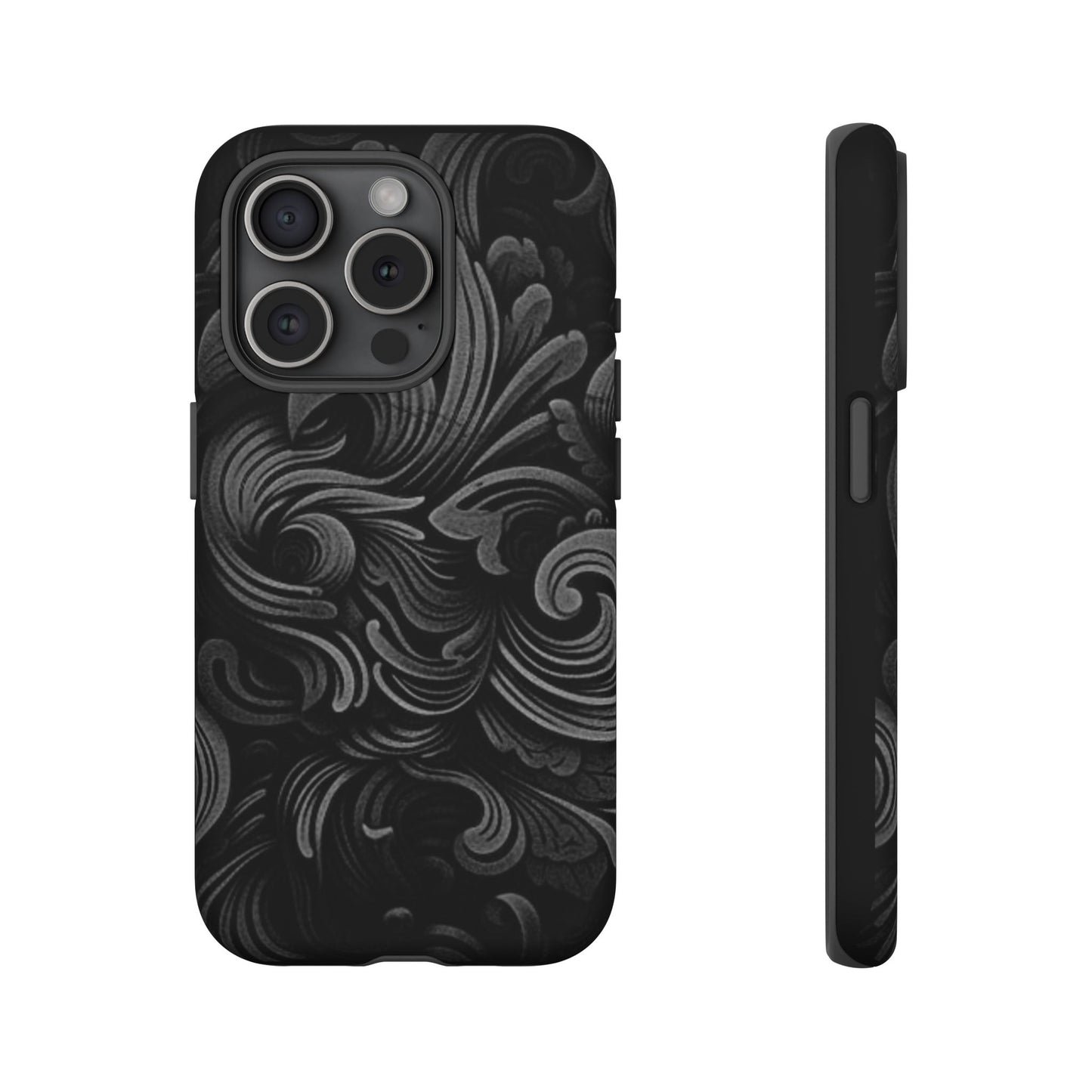 Black fortune Phone Case, Tough Cases, Stylish Phone Cover, Unique Gift for Her, Phone Protection, Floral Design Case