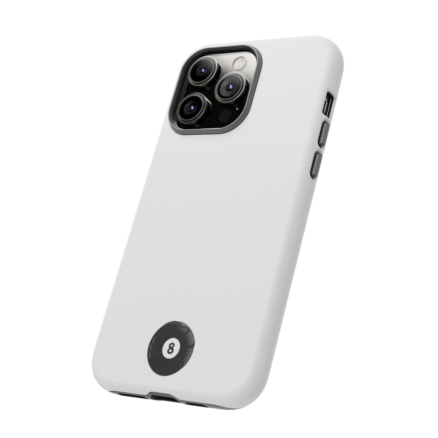 Small 8ball Centered Tough Case, amazing gifts for him, her White phone case