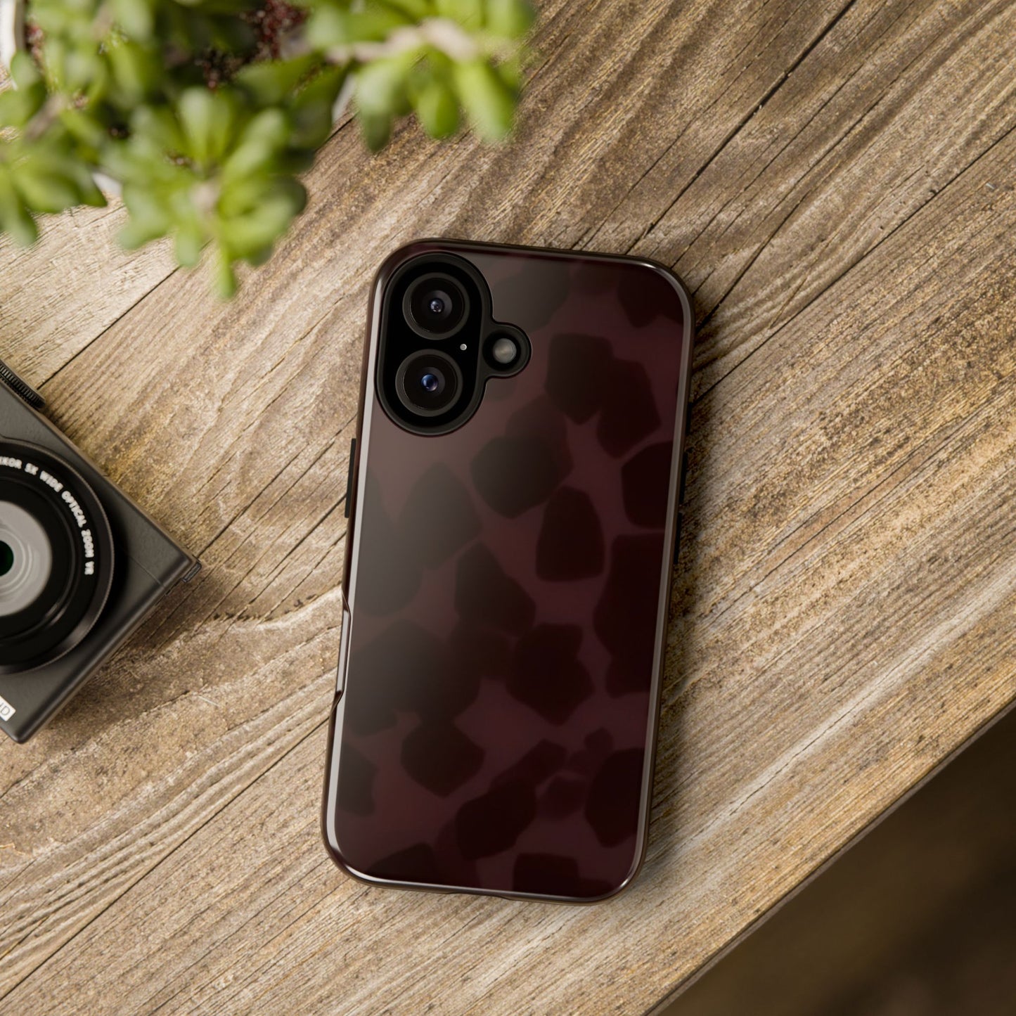 Maroon Jumbo Tortoise shell Stylish Phone Cases, Durable Phone Cover, Cheetah Print Case, Trendy Mobile Accessories, Unique Gift Ideas