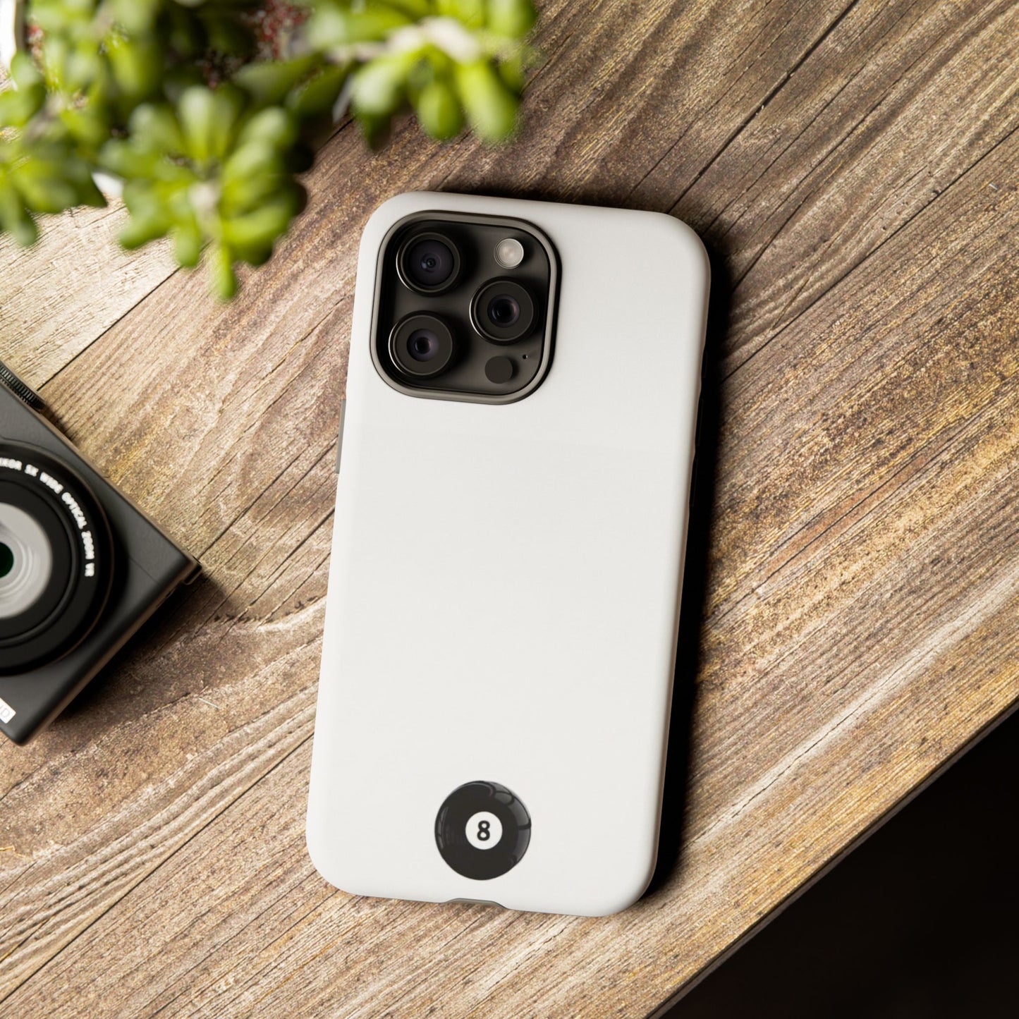 Small 8ball Centered Tough Case, amazing gifts for him, her White phone case