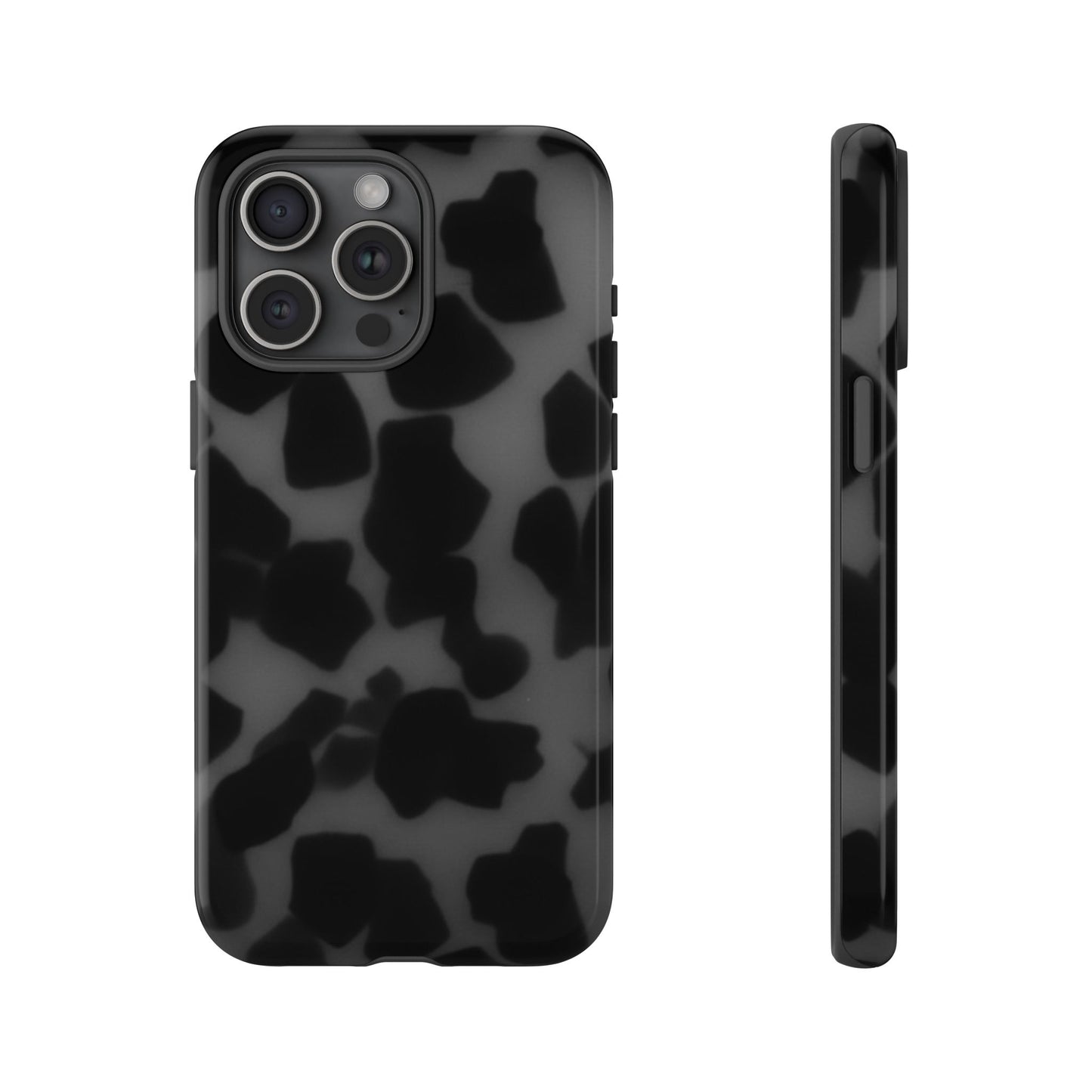 Jumbo tortoise shell Black Stylish Phone Case - Durable Protection, Trendy Design, Gift for Her, Fashion Accessories, Cow Print Phone Cover