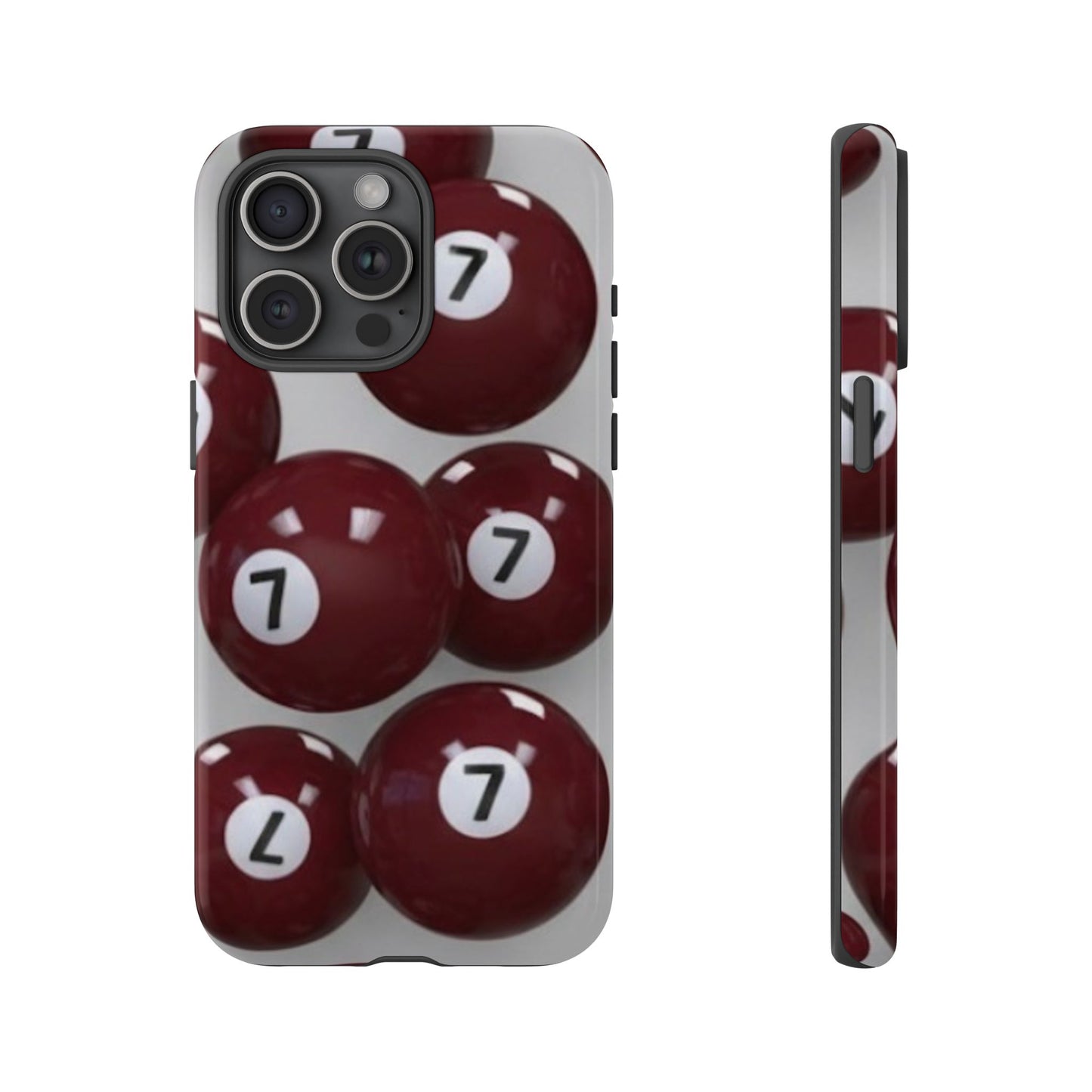 7ball red case Tough Case, scattered 7ball 8ball pool ball case matte or shiny