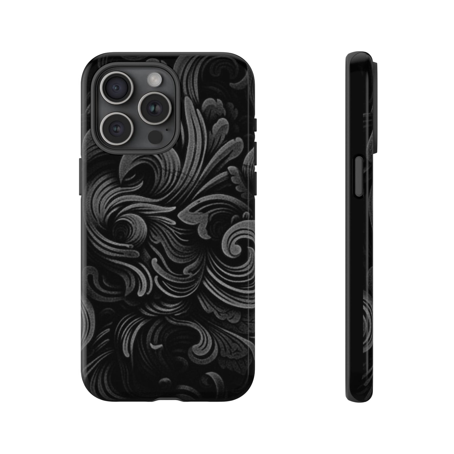 Black fortune Phone Case, Tough Cases, Stylish Phone Cover, Unique Gift for Her, Phone Protection, Floral Design Case