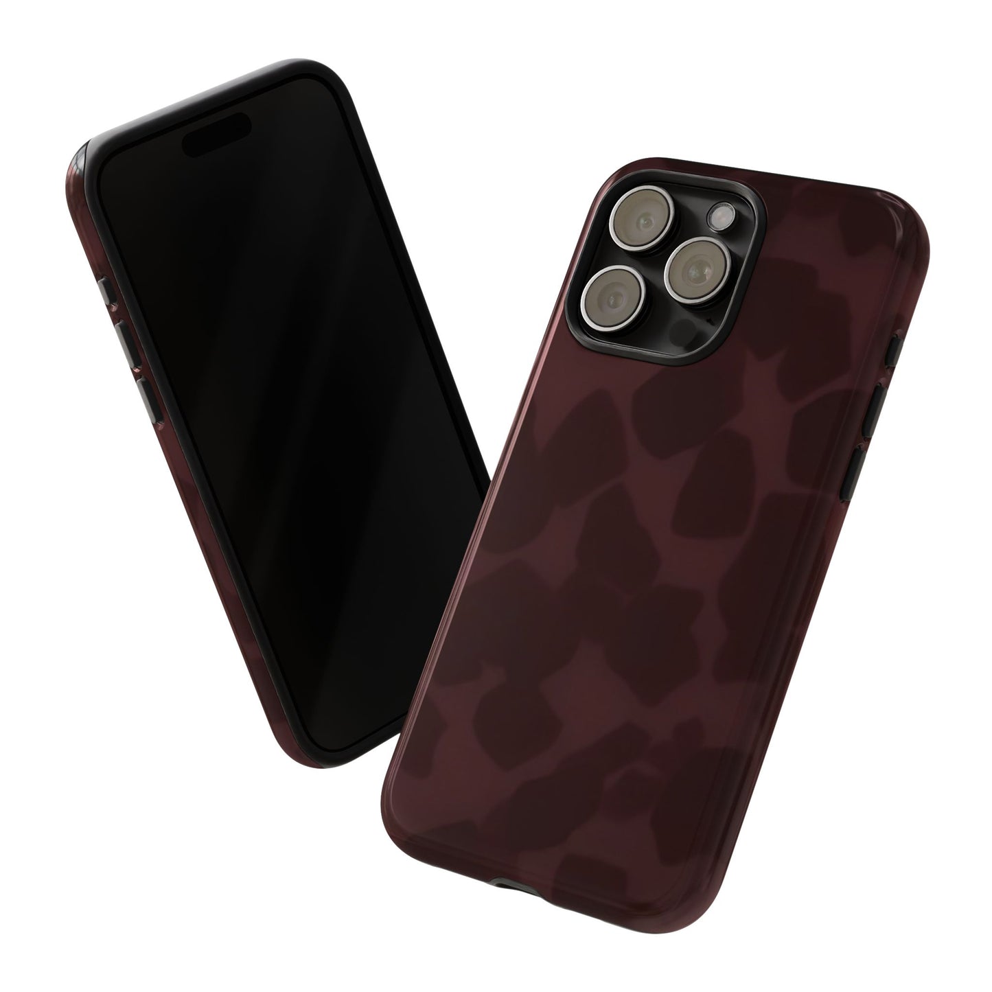 Maroon Jumbo Tortoise shell Stylish Phone Cases, Durable Phone Cover, Cheetah Print Case, Trendy Mobile Accessories, Unique Gift Ideas