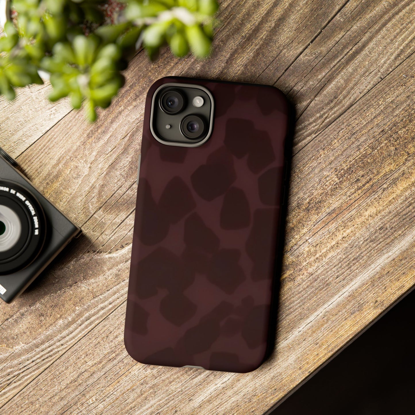 Maroon Jumbo Tortoise shell Stylish Phone Cases, Durable Phone Cover, Cheetah Print Case, Trendy Mobile Accessories, Unique Gift Ideas