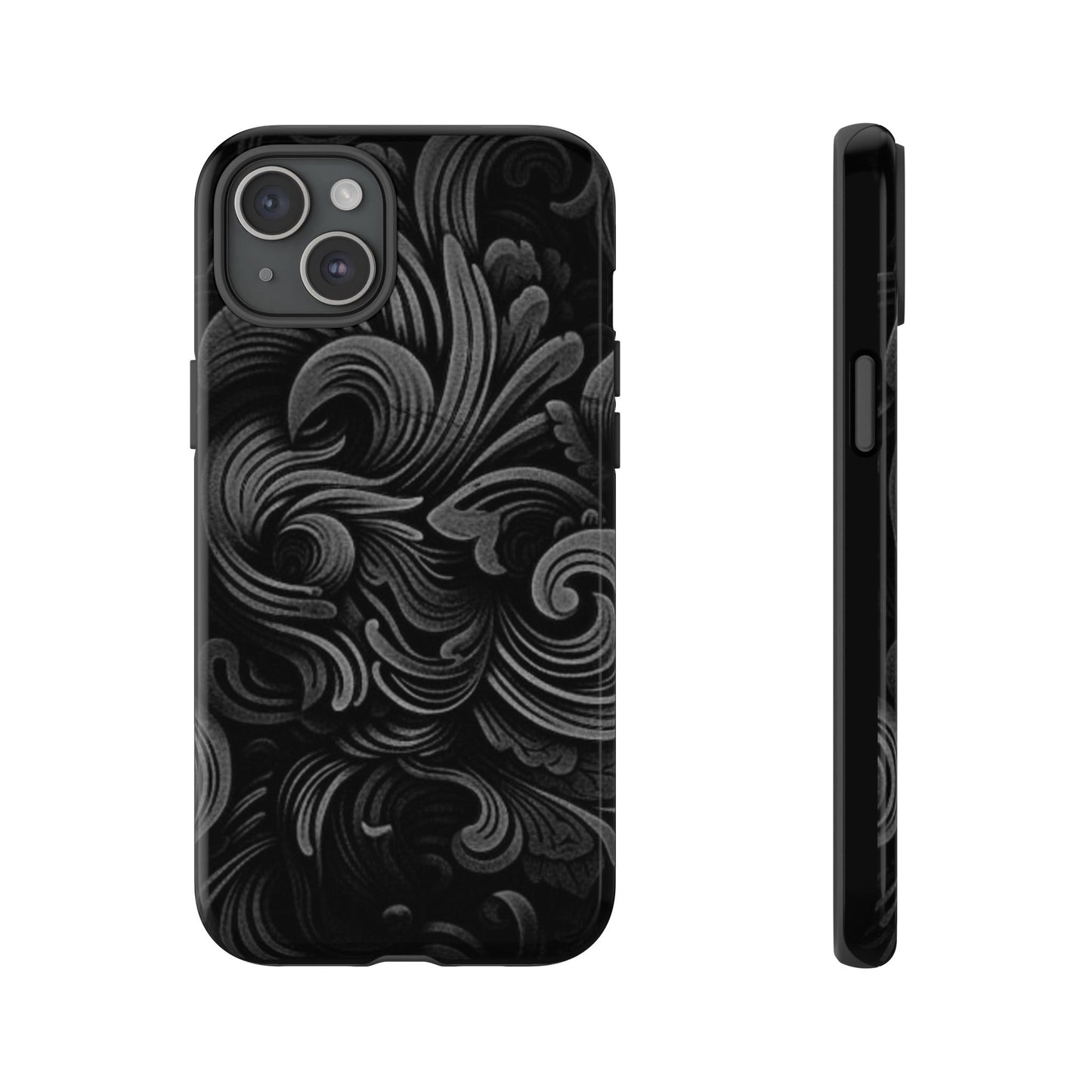 Black fortune Phone Case, Tough Cases, Stylish Phone Cover, Unique Gift for Her, Phone Protection, Floral Design Case