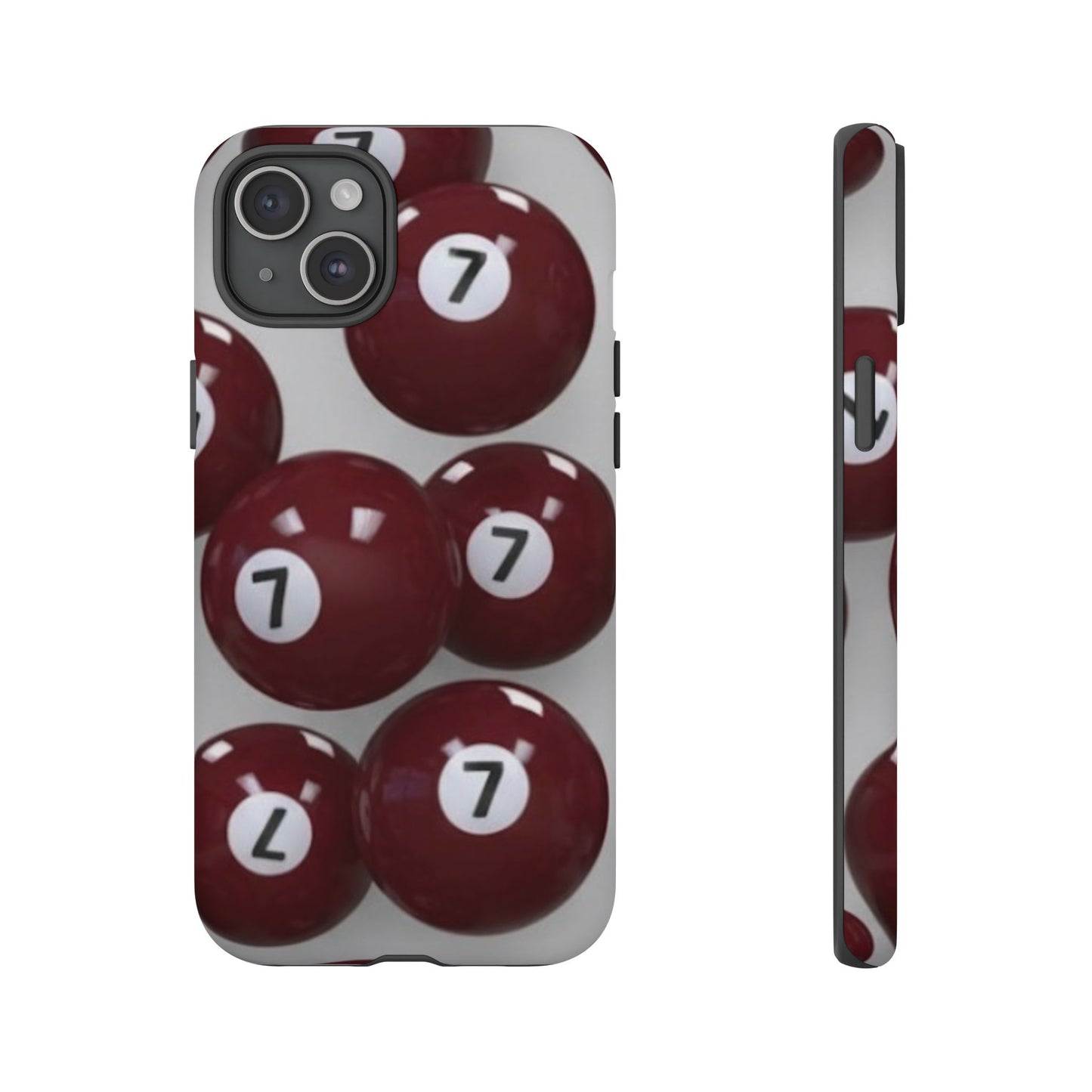 7ball red case Tough Case, scattered 7ball 8ball pool ball case matte or shiny