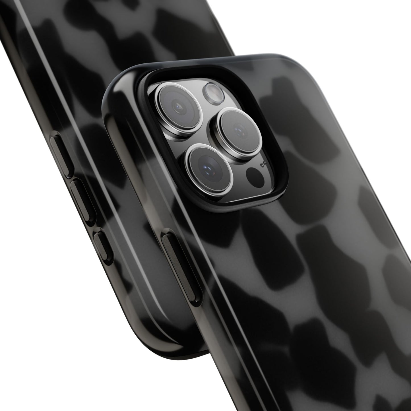 Jumbo tortoise shell Black Stylish Phone Case - Durable Protection, Trendy Design, Gift for Her, Fashion Accessories, Cow Print Phone Cover